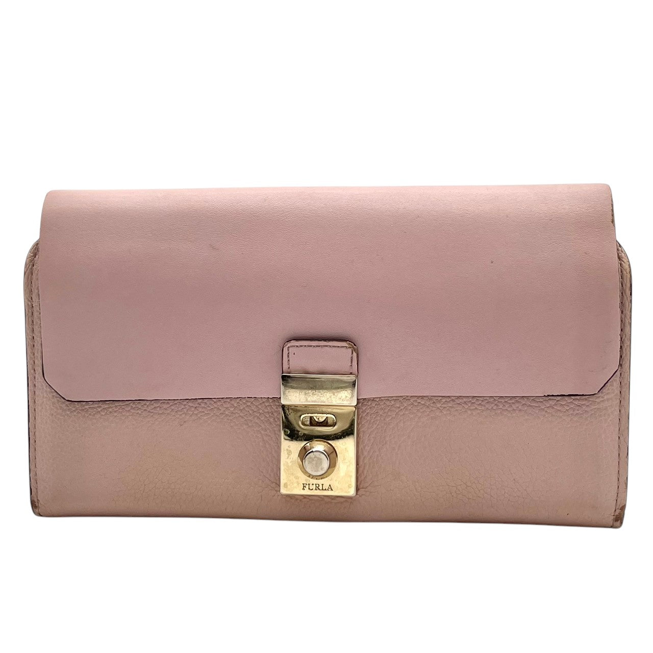 フルラ 財布 ミラノ PEGGY XL BIFOLD 二つ折り長財布 フラップウォレット ロングウォレット 本革 レザー ライトピンク ゴールド金具 エレガント クラシック スタイリッシュ カジュアル 上品 普段使い レディース 定番 人気 毎日使い M4