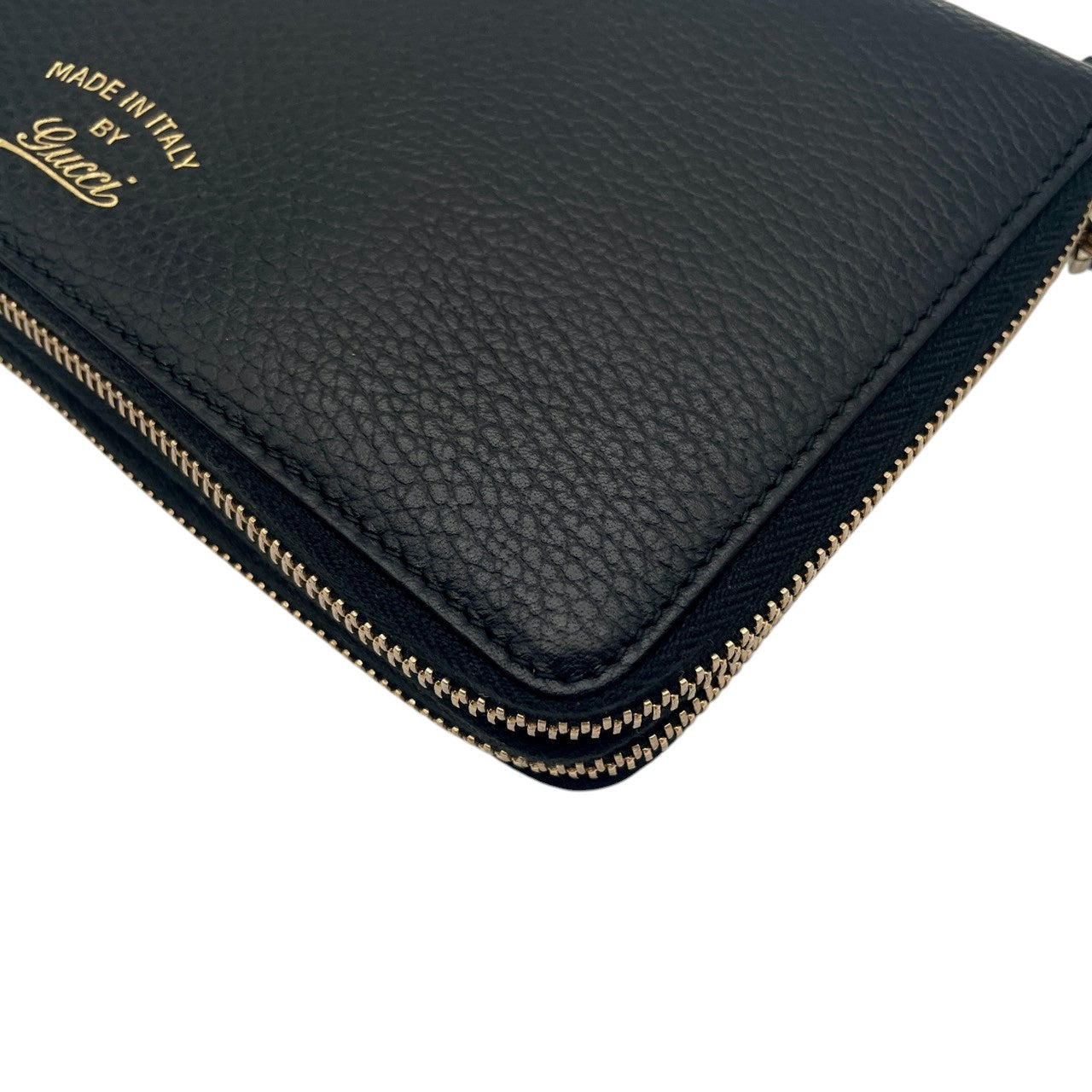 【極美品】グッチ 財布 スウィング トラベルケース 二つ折り長財布 ロングウォレット ダブルファスナー ラウンドファスナー 本革 レザー ブラック 黒 ゴールド金具 クラシック エレガント スタイリッシュ シンプル 上品 ビジネス 大容量 W1