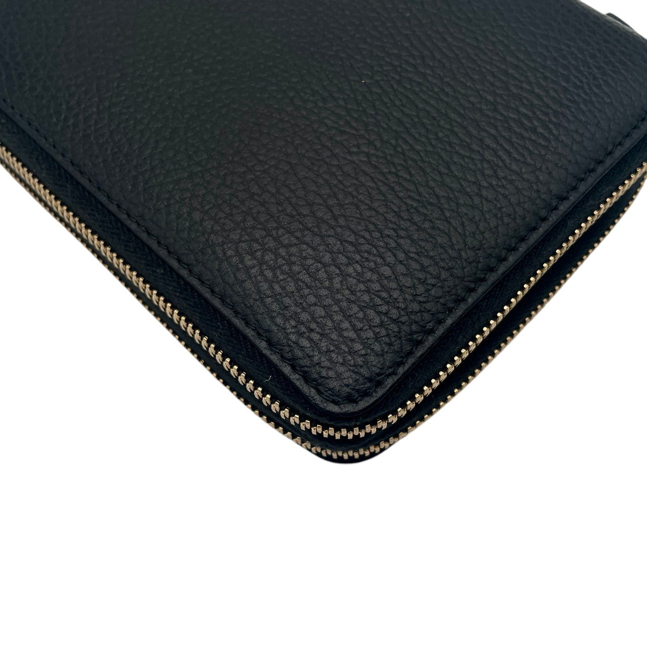 【極美品】グッチ 財布 スウィング トラベルケース 二つ折り長財布 ロングウォレット ダブルファスナー ラウンドファスナー 本革 レザー ブラック 黒 ゴールド金具 クラシック エレガント スタイリッシュ シンプル 上品 ビジネス 大容量 W1