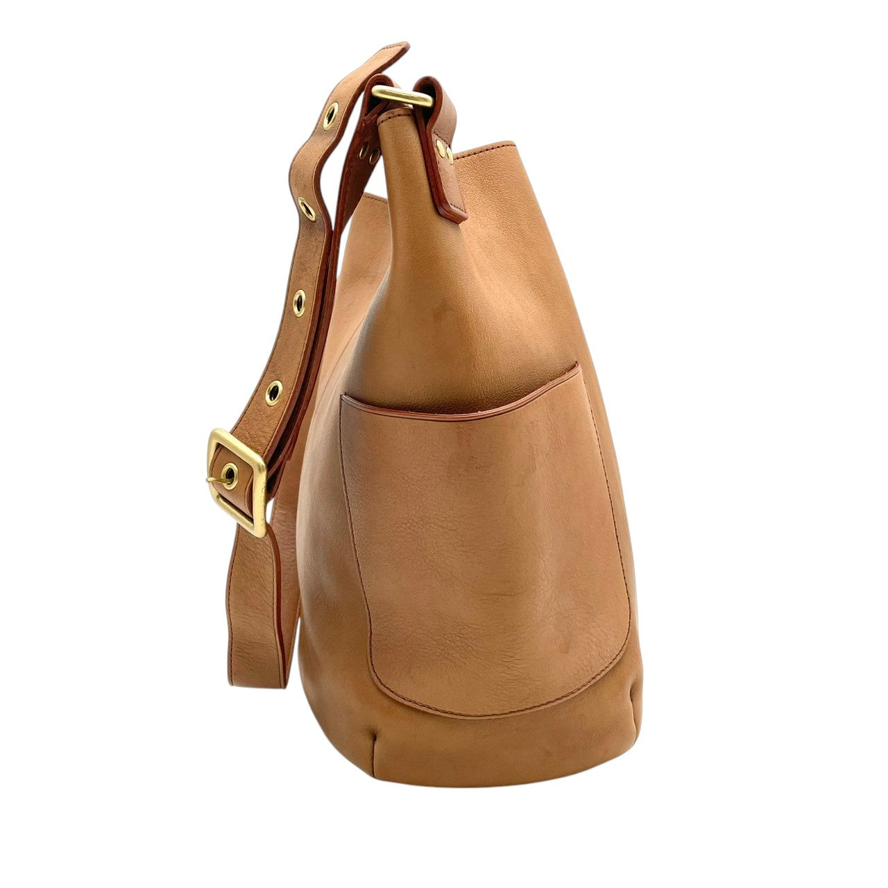 アニエスベー バッグ olive オリーヴ シリーズ ショルダーバッグ ワンショルダーバッグ 肩掛け 斜め掛け 本革 カウレザー キャメルブラウン 茶系 ゴールド金具 エレガント クラシック スタイリッシュ カジュアル 上品 お出かけ デイリー S15