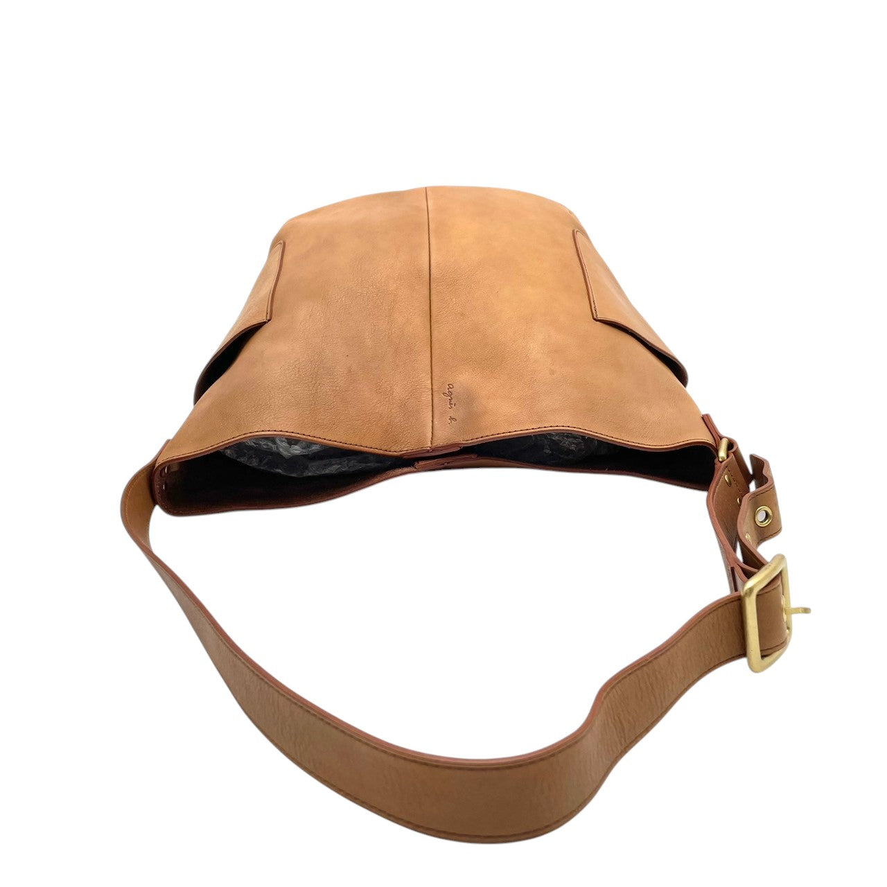 アニエスベー バッグ olive オリーヴ シリーズ ショルダーバッグ ワンショルダーバッグ 肩掛け 斜め掛け 本革 カウレザー キャメルブラウン 茶系 ゴールド金具 エレガント クラシック スタイリッシュ カジュアル 上品 お出かけ デイリー S15