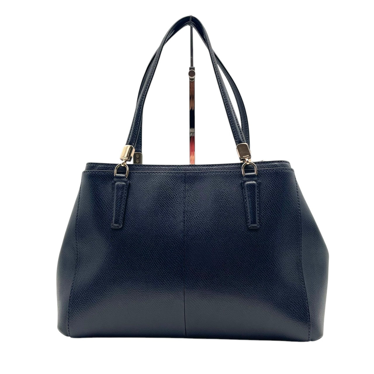 【美品】 COACH コーチ バッグ ラグジュアリー クロスグレーン レザー クリスティー キャリーオール トートバッグ ハンドバッグ ショルダーバッグ 手提げ 肩掛け 斜め掛け 本革 ネイビー 紺色 ゴールド金具 通勤 通学 レディース 人気 S54