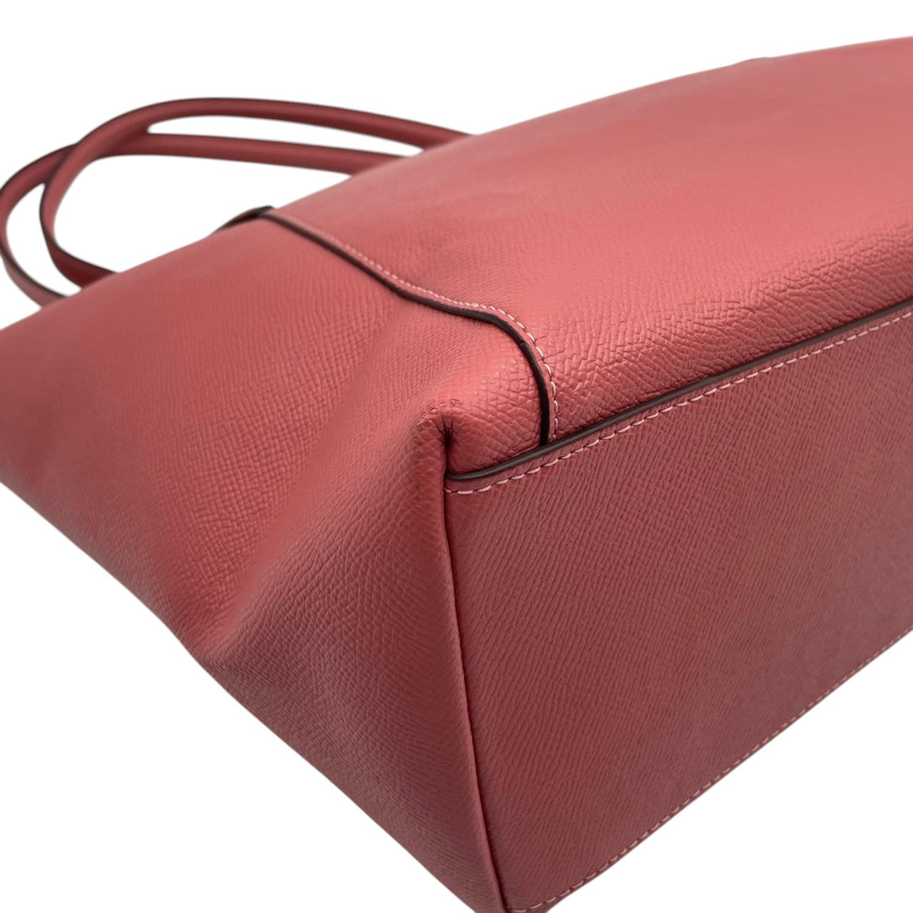 【美品】 COACH コーチ バッグ クロスグレーン レザー アヴァ トートバッグ ハンドバッグ 手提げ 肩掛け A4収納 本革 ピンク系 コーラルピンク ゴールド金具 ビジネス 通勤 通学 レディース 定番 人気 鞄 S54