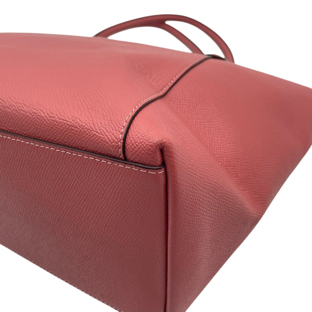 【美品】 COACH コーチ バッグ クロスグレーン レザー アヴァ トートバッグ ハンドバッグ 手提げ 肩掛け A4収納 本革 ピンク系 コーラルピンク ゴールド金具 ビジネス 通勤 通学 レディース 定番 人気 鞄 S54