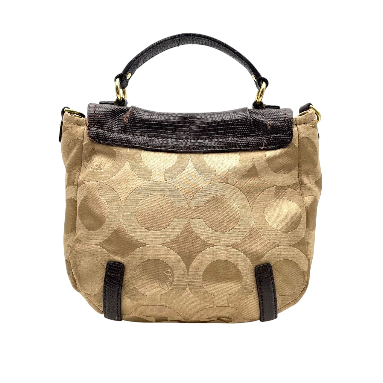 COACH コーチ バッグ マディソン オプアート アナベル ショルダーバッグ ハンドバッグ 手提げ 斜め掛け クロスボディ キャンバス 本革 レザー ベージュ ブラウン 茶系 ゴールド金具 定番 人気 鞄 S54