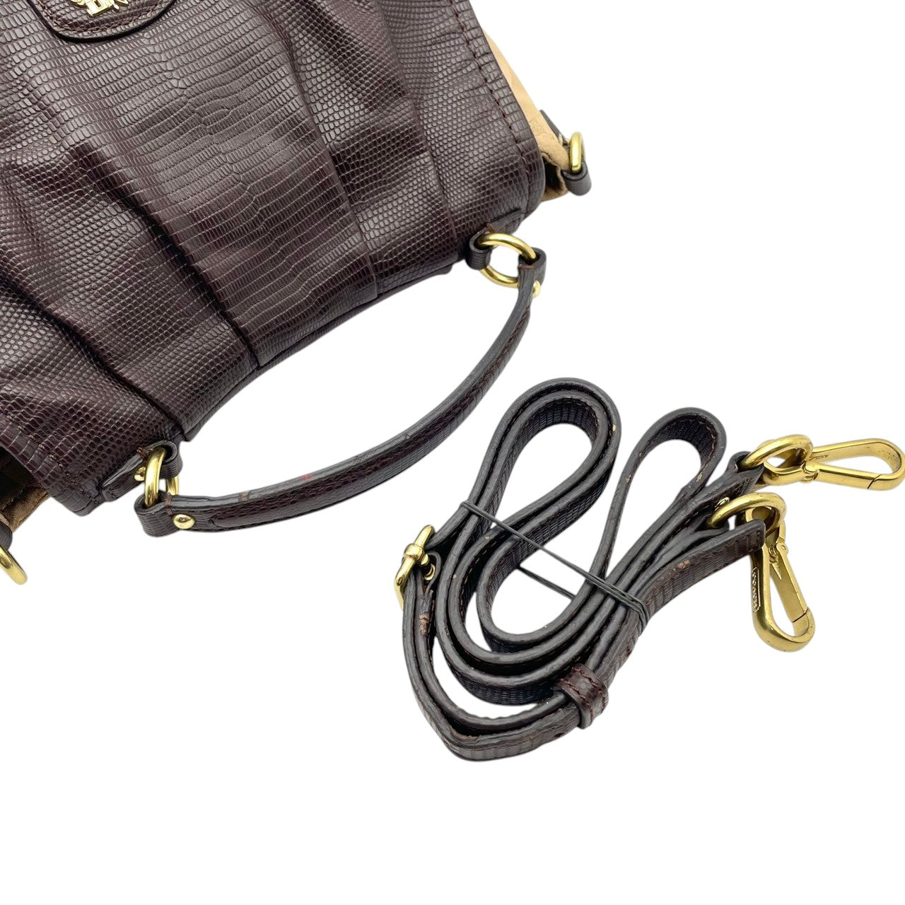COACH コーチ バッグ マディソン オプアート アナベル ショルダーバッグ ハンドバッグ 手提げ 斜め掛け クロスボディ キャンバス 本革 レザー ベージュ ブラウン 茶系 ゴールド金具 定番 人気 鞄 S54