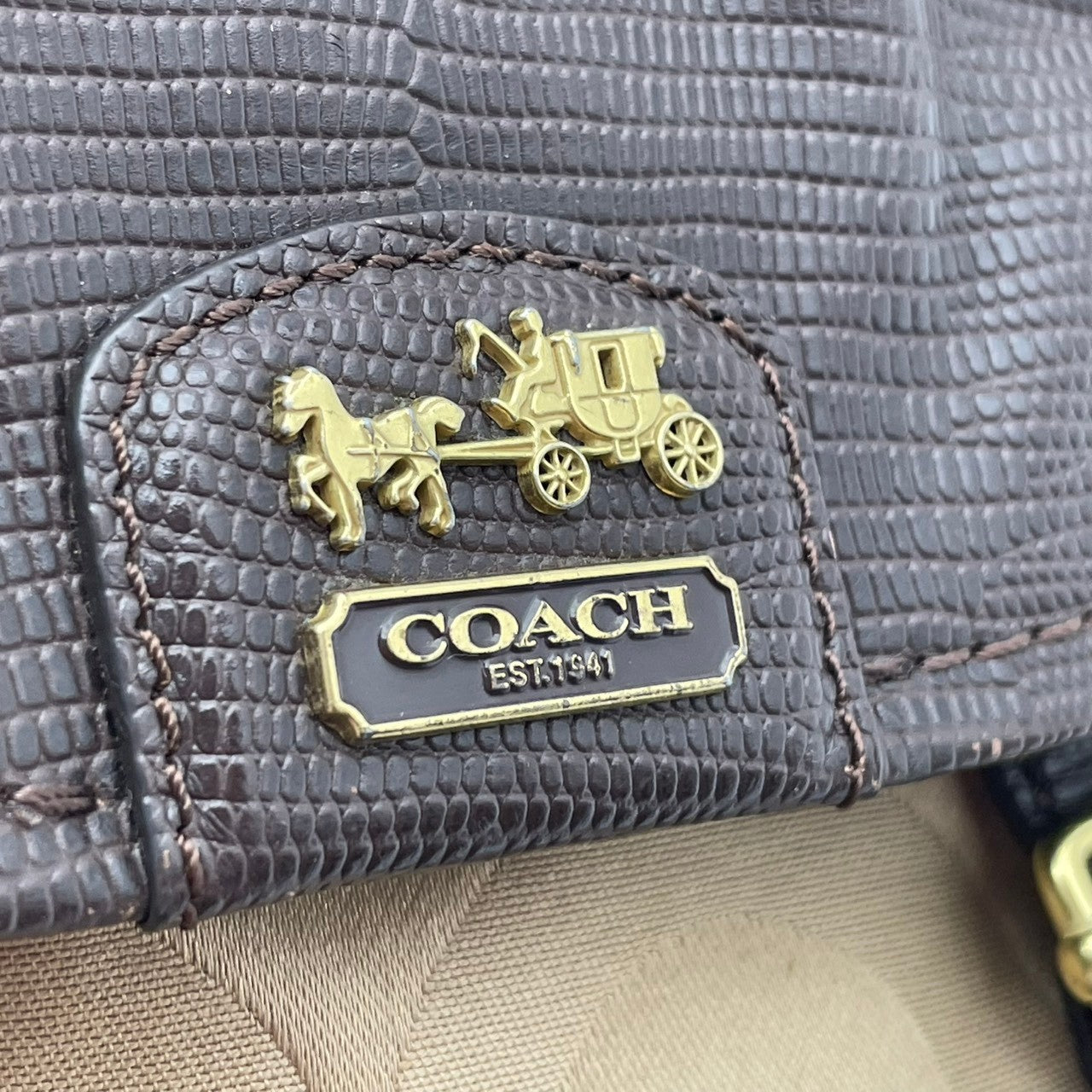 COACH コーチ バッグ マディソン オプアート アナベル ショルダーバッグ ハンドバッグ 手提げ 斜め掛け クロスボディ キャンバス 本革 レザー ベージュ ブラウン 茶系 ゴールド金具 定番 人気 鞄 S54