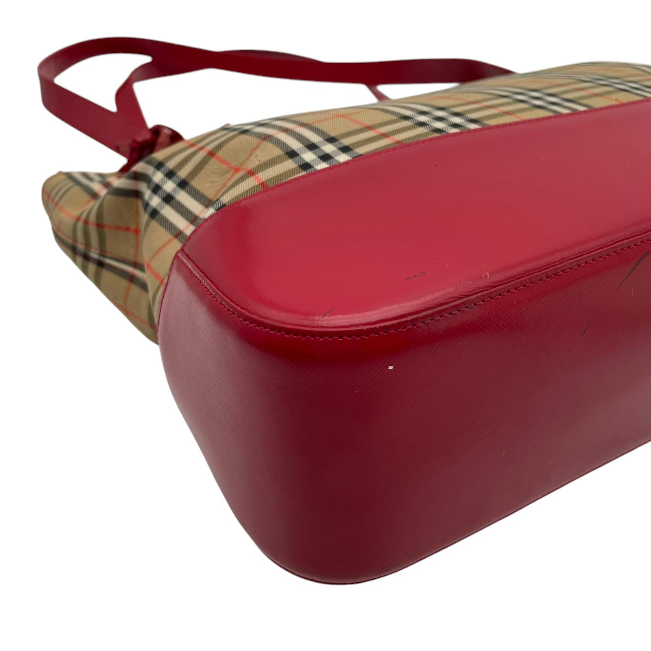 Burberry バーバリー バッグ バーバリーズ チェック ノバチェック シャドーホース トートバッグ ハンドバッグ 手提げ 肩掛け A4収納 キャンバス レザー ベージュ ローズレッド 赤 クラシック ヴィンテージ S32