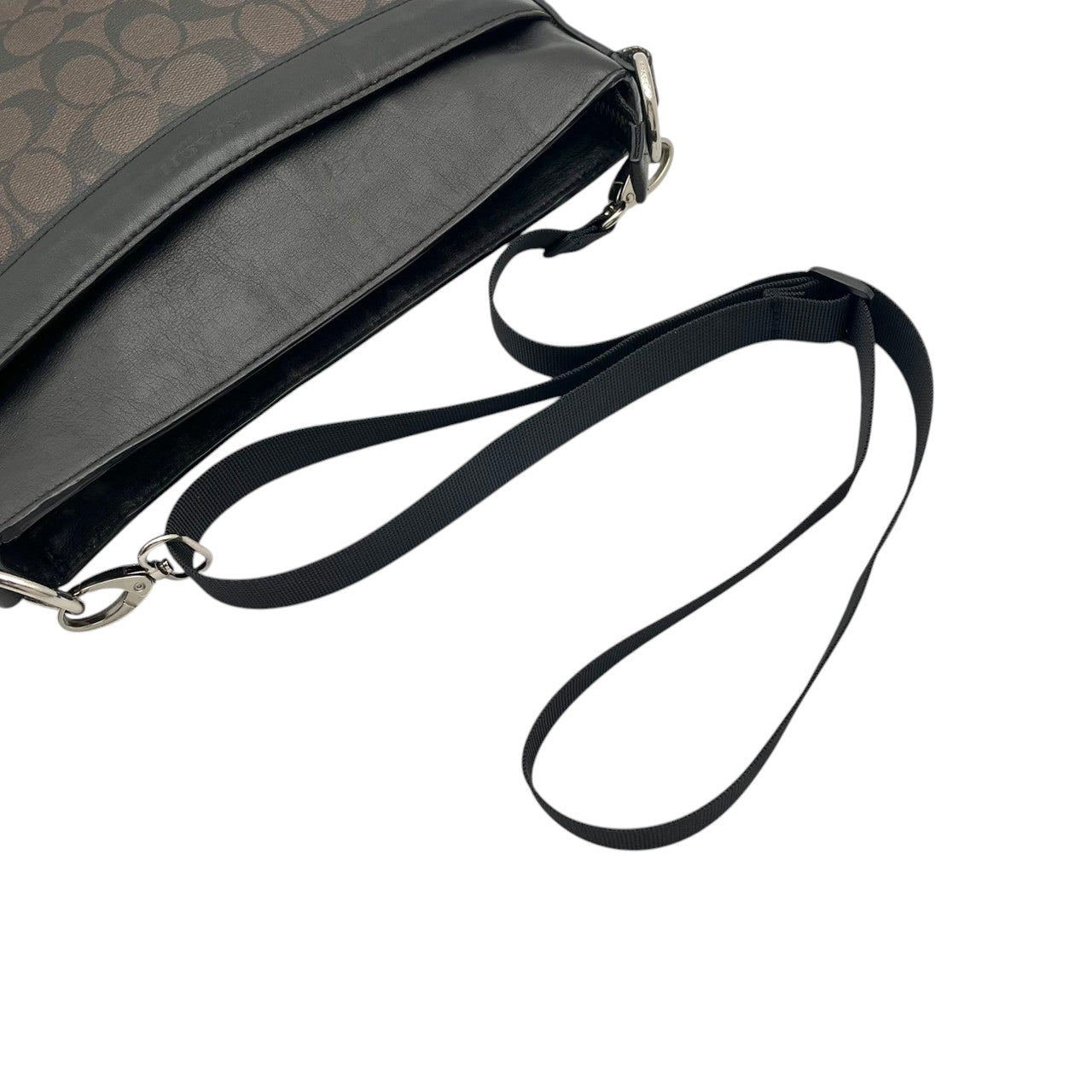 COACH コーチ バッグ チャールズ シグネチャー ショルダーバッグ クロスボディ 斜め掛け 斜めがけ PVC レザー 本革 ブラウン ダークブラウン 茶系 黒 メンズ レディース ユニセックス スタイリッシュ カジュアル デイリー F54781 S80