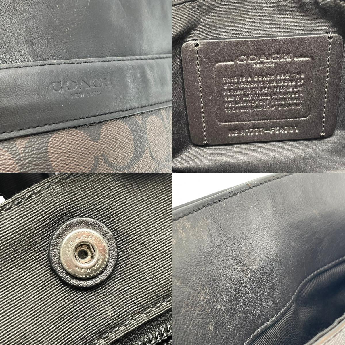 COACH コーチ バッグ チャールズ シグネチャー ショルダーバッグ クロスボディ 斜め掛け 斜めがけ PVC レザー 本革 ブラウン ダークブラウン 茶系 黒 メンズ レディース ユニセックス スタイリッシュ カジュアル デイリー F54781 S80