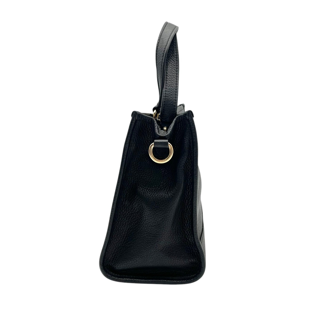 【美品】 COACH コーチ バッグ デンプシー キャリーオール ウィズ パッチ ハンドバッグ トートバッグ 手提げ 本革 レザー ブラック 黒 ゴールド金具 ロゴパッチ エレガント スタイリッシュ 通勤 レディース 人気 定番 鞄 C2004 S80