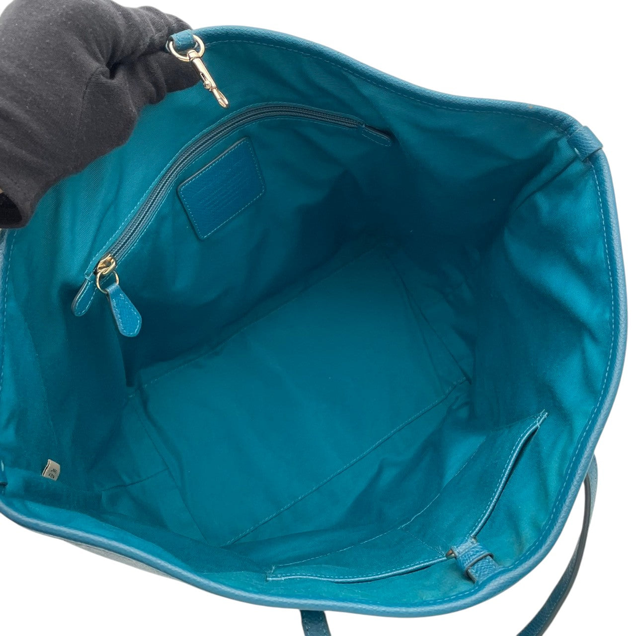 COACH コーチ バッグ クロスグレイン レザー トートバッグ ハンドバッグ 肩掛け 手提げ 本革 レザー ブルー 青 ターコイズブルー ゴールド金具 A4サイズ収納可能 ビジネス 通勤 通学 カジュアル レディース 女性 人気 F34099 S80