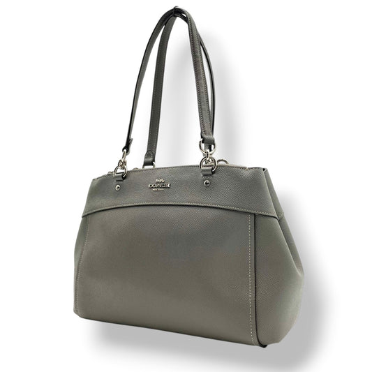 COACH コーチ バッグ ブルック キャリーオール トートバッグ ハンドバッグ ショルダーバッグ 肩掛け 手提げ レザー 本革 グレー 灰色 シルバー金具 通勤 通学 スタイリッシュ レディース 人気 定番 鞄 F25397 S80
