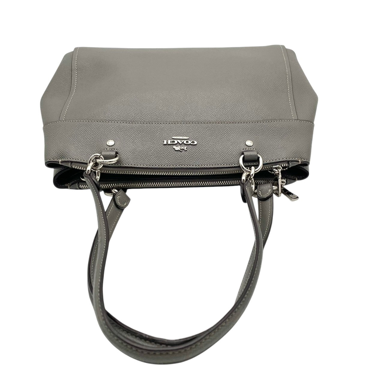 COACH コーチ バッグ ブルック キャリーオール トートバッグ ハンドバッグ ショルダーバッグ 肩掛け 手提げ レザー 本革 グレー 灰色 シルバー金具 通勤 通学 スタイリッシュ レディース 人気 定番 鞄 F25397 S80