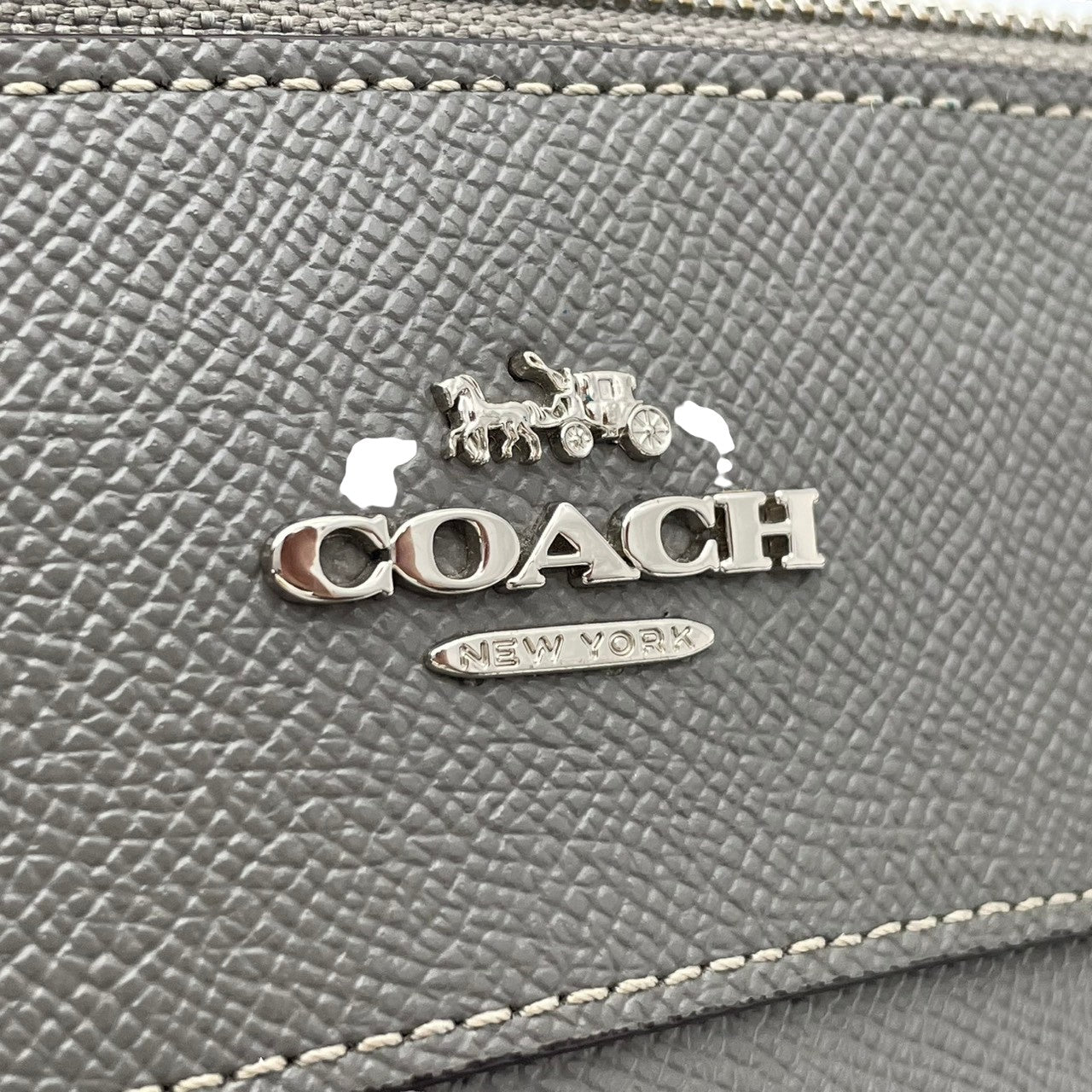 COACH コーチ バッグ ブルック キャリーオール トートバッグ ハンドバッグ ショルダーバッグ 肩掛け 手提げ レザー 本革 グレー 灰色 シルバー金具 通勤 通学 スタイリッシュ レディース 人気 定番 鞄 F25397 S80