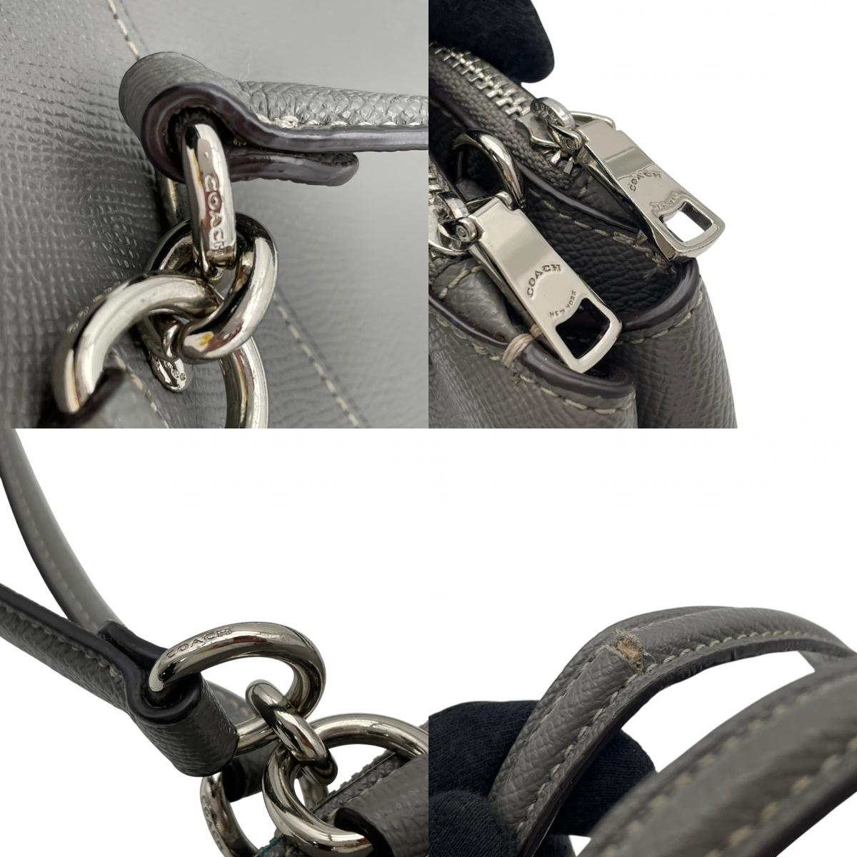 COACH コーチ バッグ ブルック キャリーオール トートバッグ ハンドバッグ ショルダーバッグ 肩掛け 手提げ レザー 本革 グレー 灰色 シルバー金具 通勤 通学 スタイリッシュ レディース 人気 定番 鞄 F25397 S80