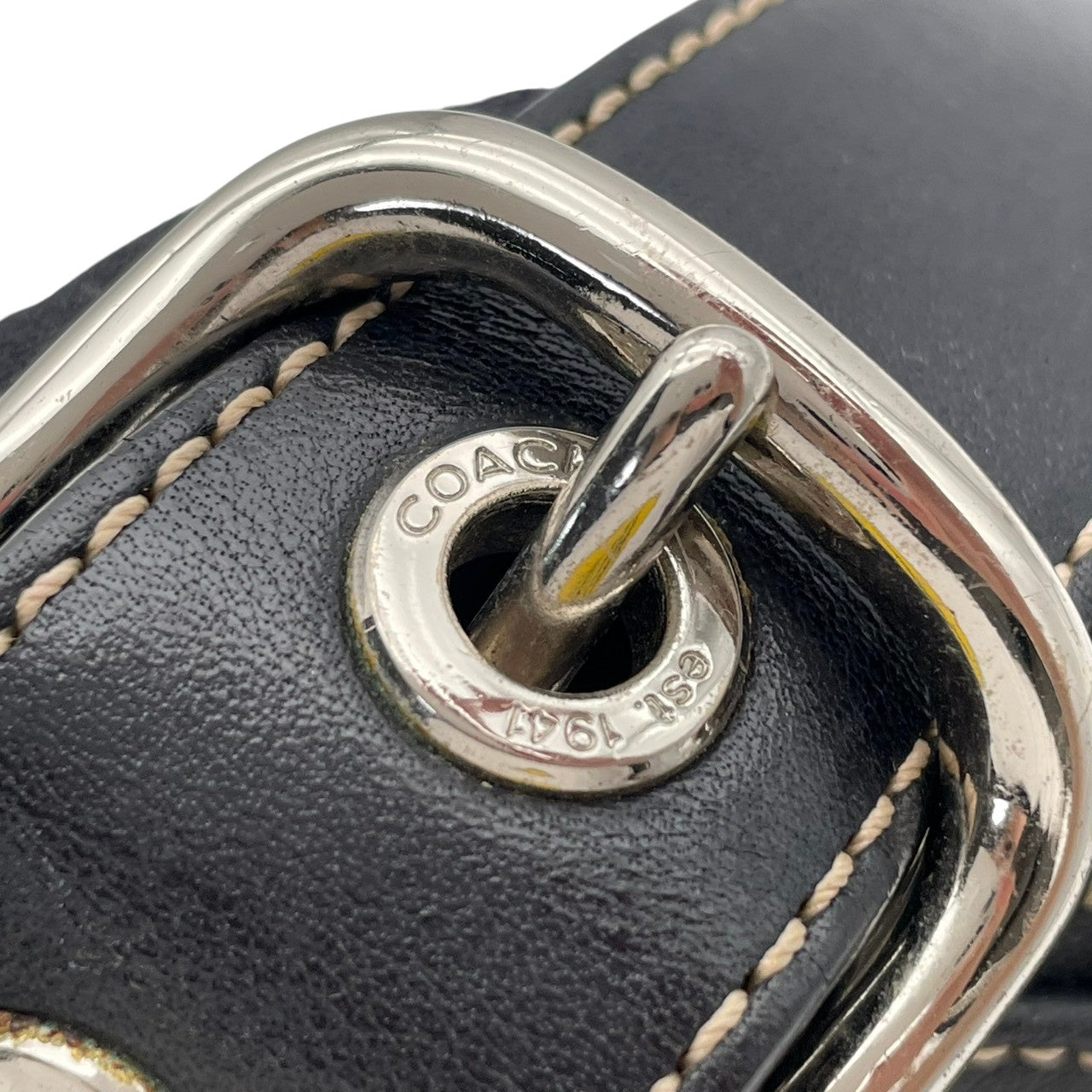 【美品】 COACH コーチ バッグ シグネチャー ダッフル ショルダーバッグ 斜め掛け 肩掛け キャンバス レザー 本革 グレー ブラック 黒 シルバー金具 エレガント クラシック カジュアル レディース 女性 定番 人気 鞄 9362 S90