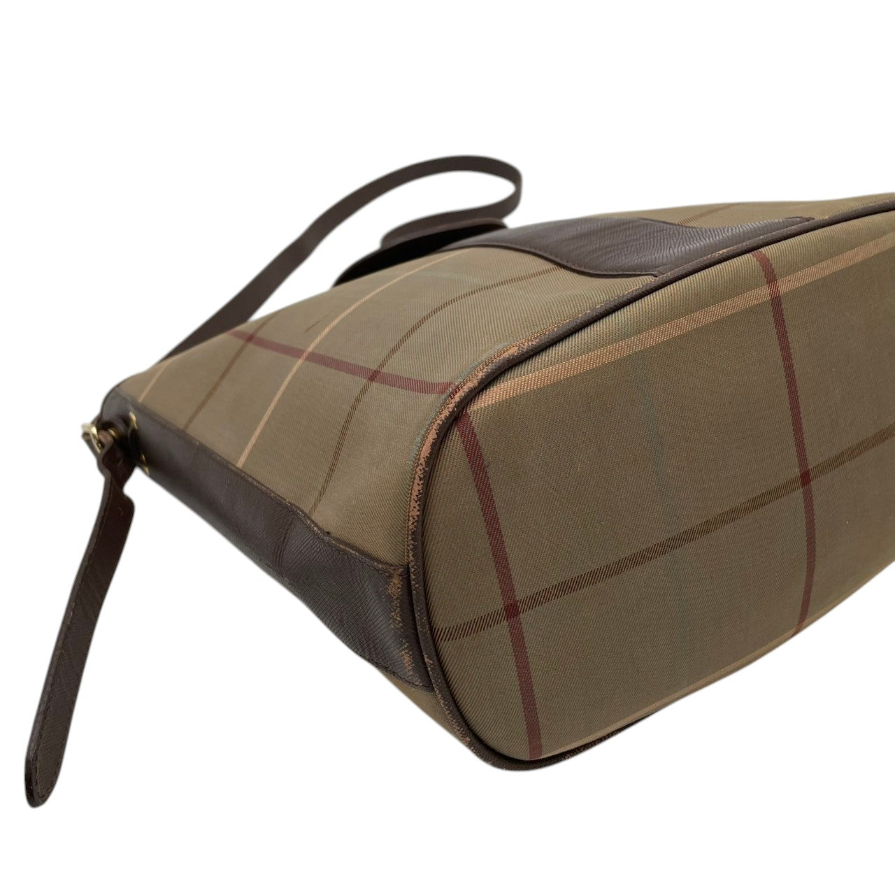 Burberry バーバリー バッグ バーバリーズ ノバチェック 巾着 ショルダーバッグ 斜め掛け 肩掛け キャンバス レザー ベージュ ブラウン 茶系 ゴールド金具 クラシック ヴィンテージ レディース 人気 定番 鞄 S90