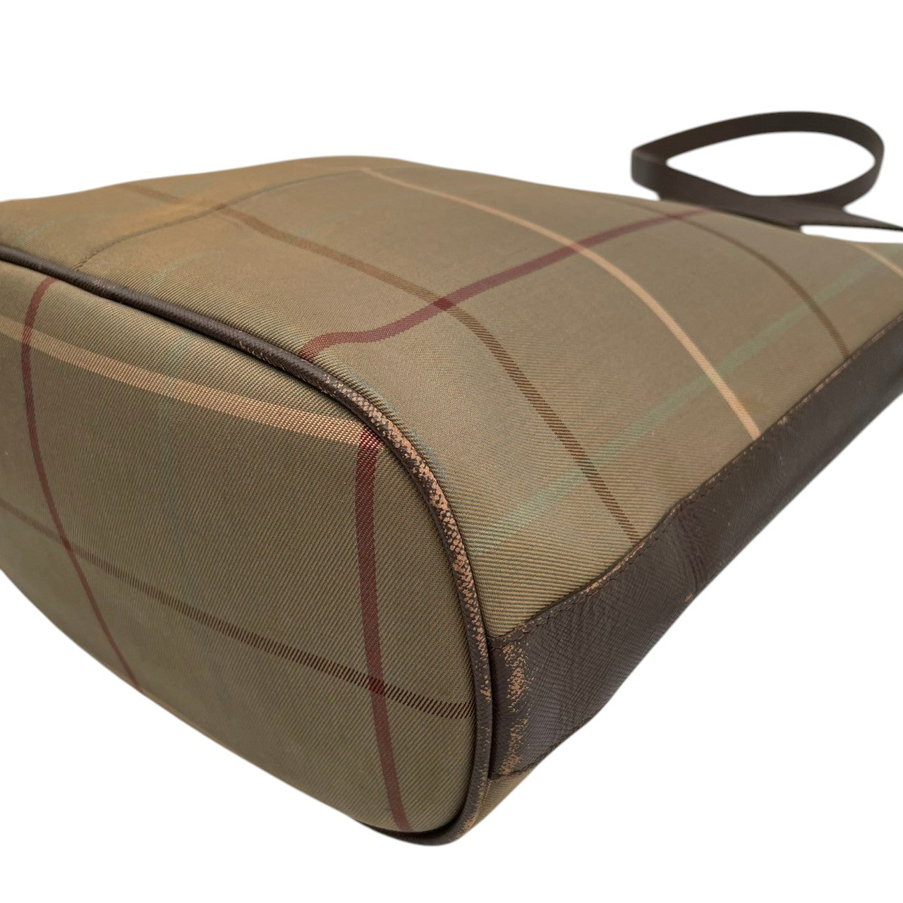 Burberry バーバリー バッグ バーバリーズ ノバチェック 巾着 ショルダーバッグ 斜め掛け 肩掛け キャンバス レザー ベージュ ブラウン 茶系 ゴールド金具 クラシック ヴィンテージ レディース 人気 定番 鞄 S90