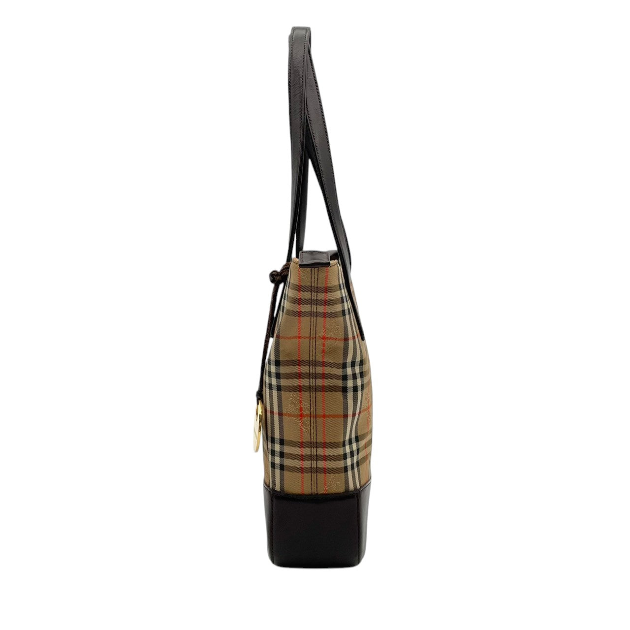 バーバリー バッグ BURBERRY ヘイマーケットチェック ノバチェック シャドーホース トートバッグ ハンドバッグ 手提げ 肩掛け キャンバス レザー ベージュ ブラウン 茶系 ゴールド金具 ロゴチャーム エレガント クラシック レディース 人気 S90