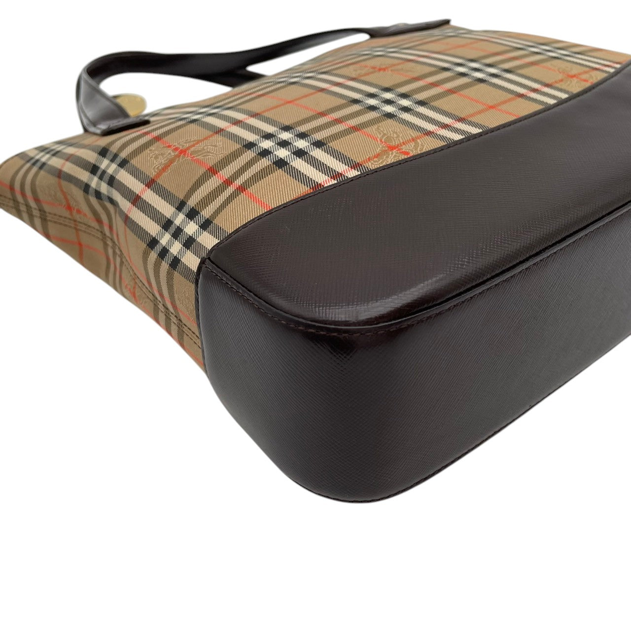 バーバリー バッグ BURBERRY ヘイマーケットチェック ノバチェック シャドーホース トートバッグ ハンドバッグ 手提げ 肩掛け キャンバス レザー ベージュ ブラウン 茶系 ゴールド金具 ロゴチャーム エレガント クラシック レディース 人気 S90