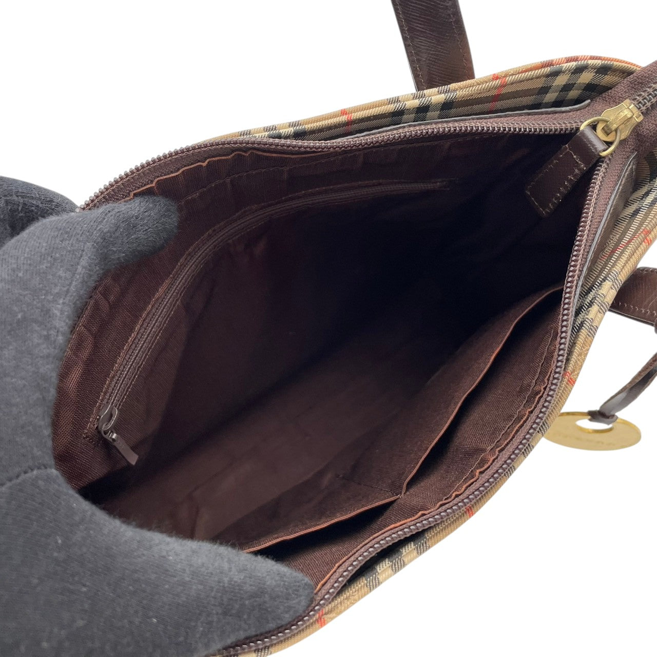 バーバリー バッグ BURBERRY ヘイマーケットチェック ノバチェック シャドーホース トートバッグ ハンドバッグ 手提げ 肩掛け キャンバス レザー ベージュ ブラウン 茶系 ゴールド金具 ロゴチャーム エレガント クラシック レディース 人気 S90