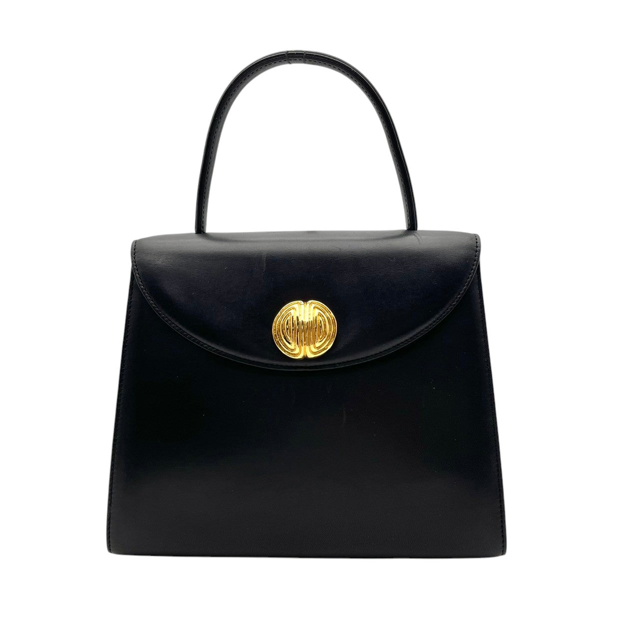 ジバンシー バッグ GIVENCHY ヴィンテージ トップハンドル ハンドバッグ フォーマルバッグ 手提げ レザー 本革 ブラック 黒 ゴールド金具 モチーフ エレガント クラシック レトロ 冠婚葬祭 式典 レディース 女性 人気 定番 鞄 S90