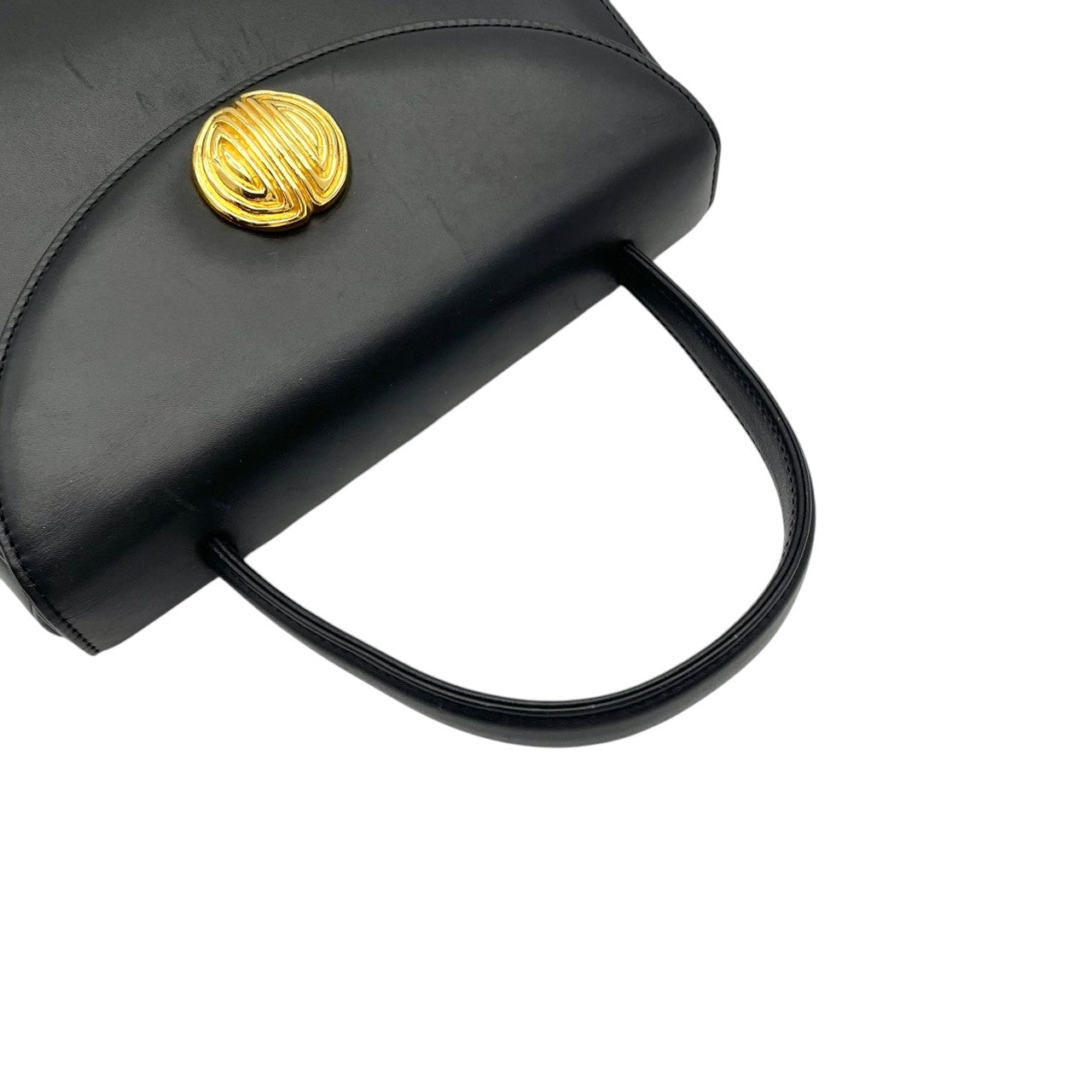 ジバンシー バッグ GIVENCHY ヴィンテージ トップハンドル ハンドバッグ フォーマルバッグ 手提げ レザー 本革 ブラック 黒 ゴールド金具 モチーフ エレガント クラシック レトロ 冠婚葬祭 式典 レディース 女性 人気 定番 鞄 S90