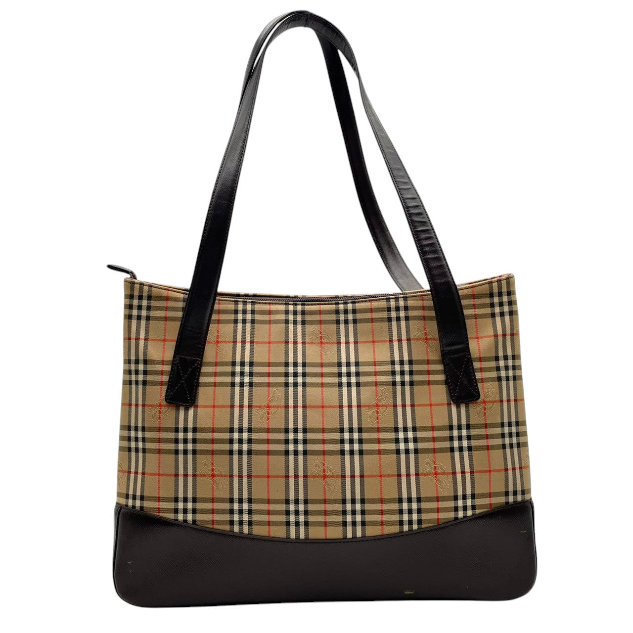 バーバリー バッグ BURBERRY ヘイマーケットチェック ノバチェック シャドーホース トートバッグ ハンドバッグ 手提げ 肩掛け キャンバス レザー ベージュ ブラウン 茶系 ゴールド金具 エレガント クラシック レディース 人気 定番 鞄 S90