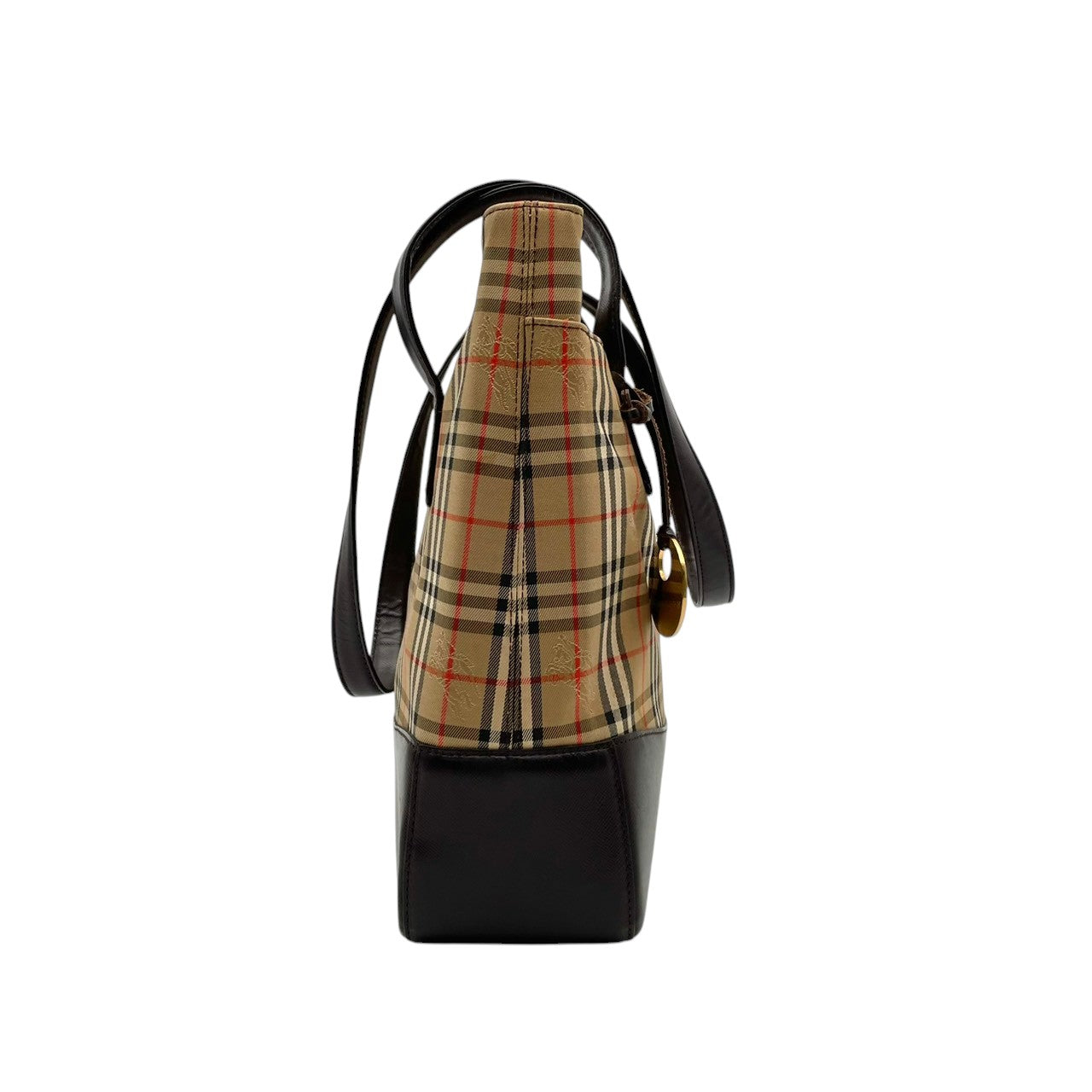 バーバリー バッグ BURBERRY ヘイマーケットチェック ノバチェック シャドーホース トートバッグ ハンドバッグ 手提げ 肩掛け キャンバス レザー ベージュ ブラウン 茶系 ゴールド金具 エレガント クラシック レディース 人気 定番 鞄 S90