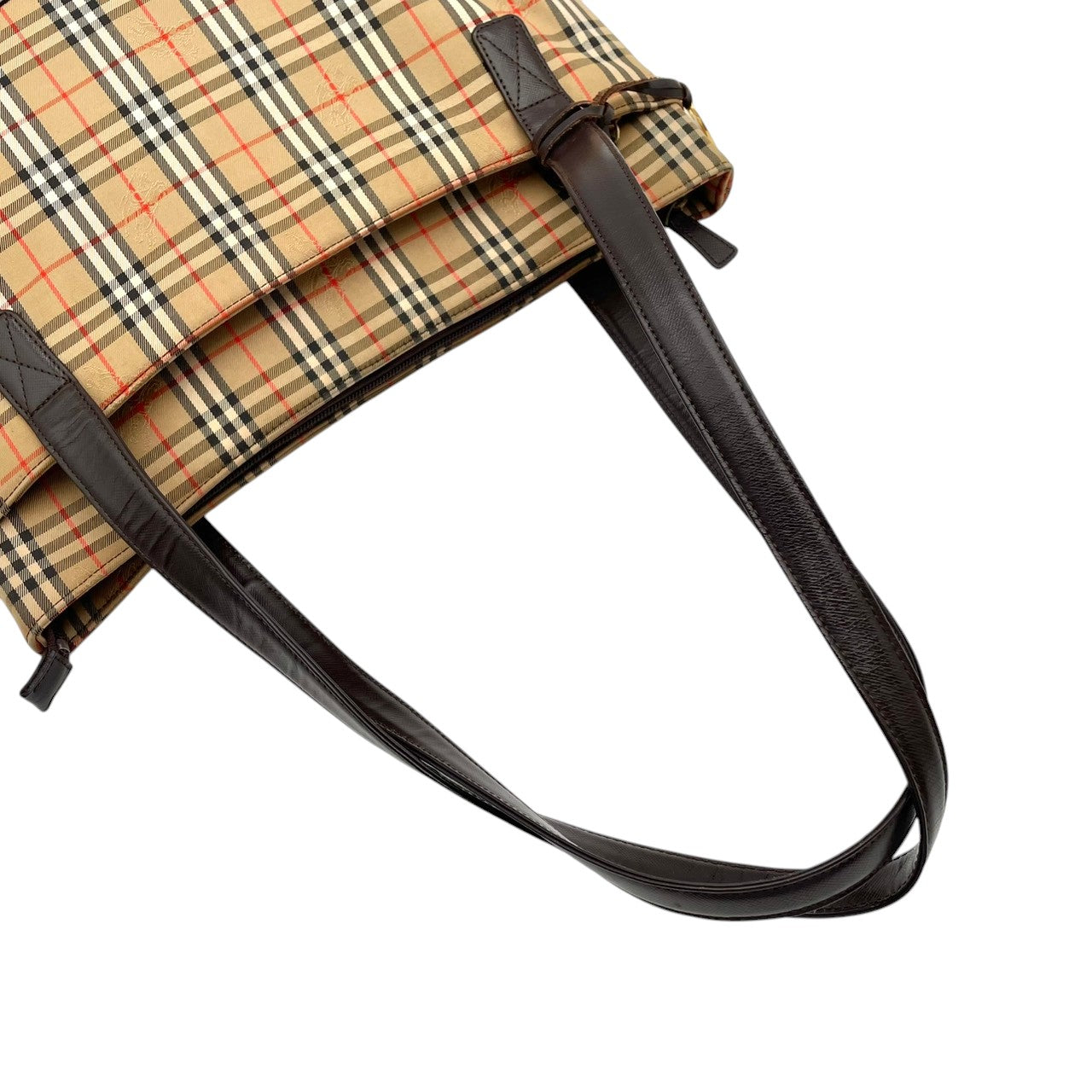バーバリー バッグ BURBERRY ヘイマーケットチェック ノバチェック シャドーホース トートバッグ ハンドバッグ 手提げ 肩掛け キャンバス レザー ベージュ ブラウン 茶系 ゴールド金具 エレガント クラシック レディース 人気 定番 鞄 S90