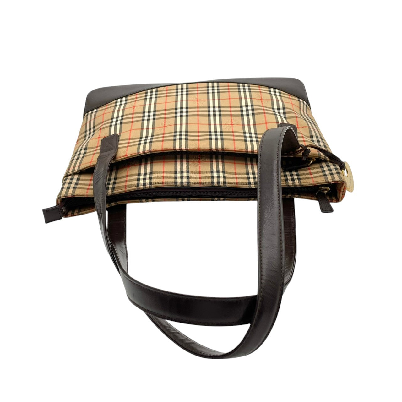 バーバリー バッグ BURBERRY ヘイマーケットチェック ノバチェック シャドーホース トートバッグ ハンドバッグ 手提げ 肩掛け キャンバス レザー ベージュ ブラウン 茶系 ゴールド金具 エレガント クラシック レディース 人気 定番 鞄 S90