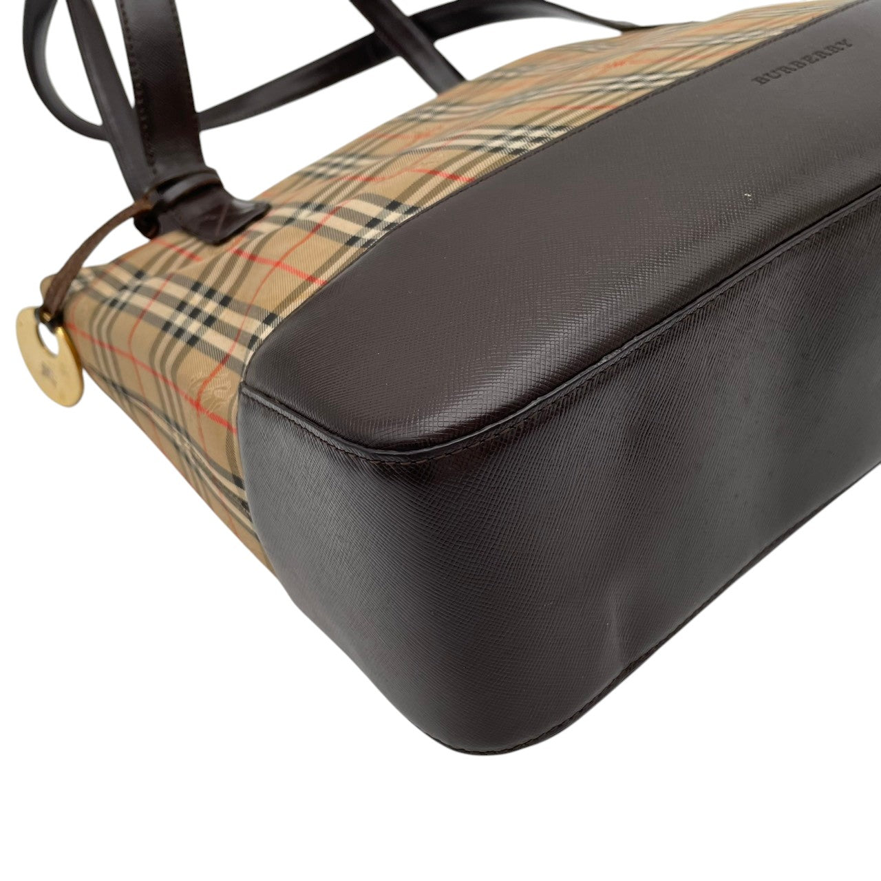 バーバリー バッグ BURBERRY ヘイマーケットチェック ノバチェック シャドーホース トートバッグ ハンドバッグ 手提げ 肩掛け キャンバス レザー ベージュ ブラウン 茶系 ゴールド金具 エレガント クラシック レディース 人気 定番 鞄 S90
