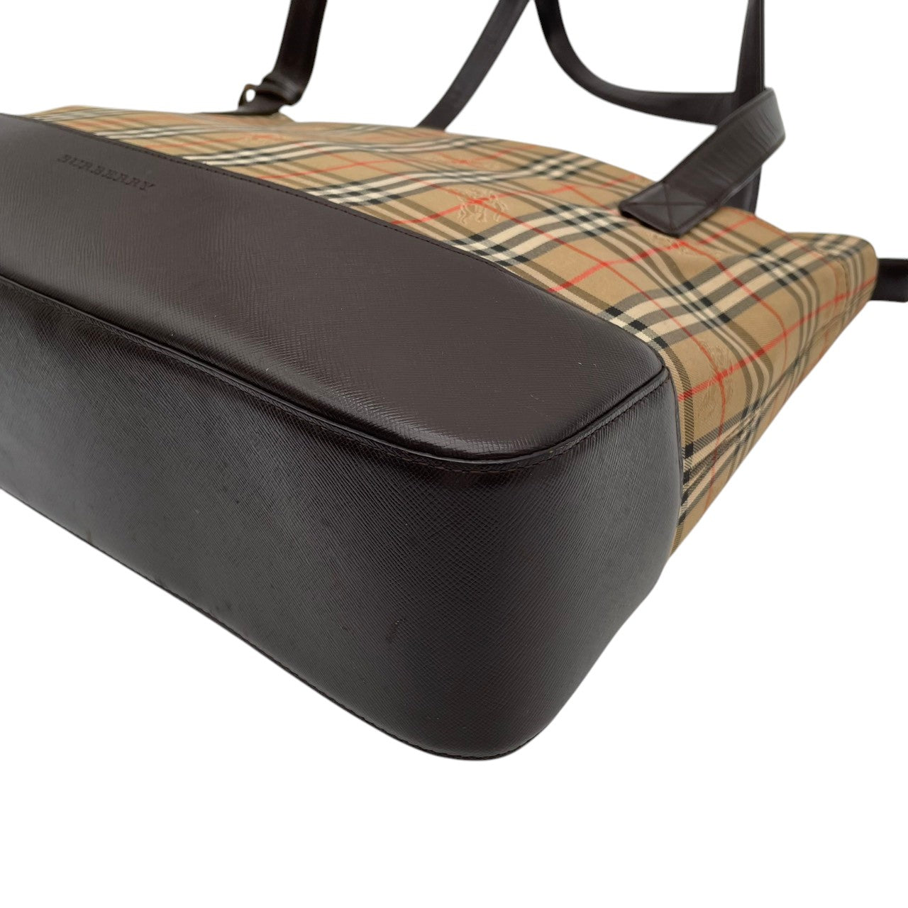 バーバリー バッグ BURBERRY ヘイマーケットチェック ノバチェック シャドーホース トートバッグ ハンドバッグ 手提げ 肩掛け キャンバス レザー ベージュ ブラウン 茶系 ゴールド金具 エレガント クラシック レディース 人気 定番 鞄 S90