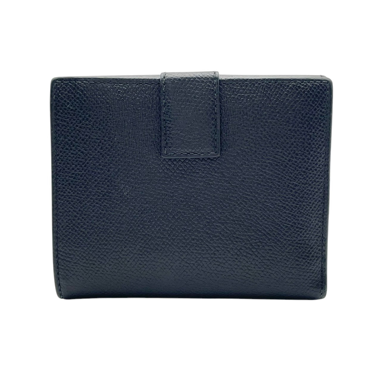 フェラガモ Salvatore Ferragamo ガンチーニ Wホック 二つ折り財布 コンパクト財布 レザー 本革 ブラック 黒 ゴールド金具 アイコン エレガント クラシック レトロ レディース 女性 人気 定番 高級感 財布 W1