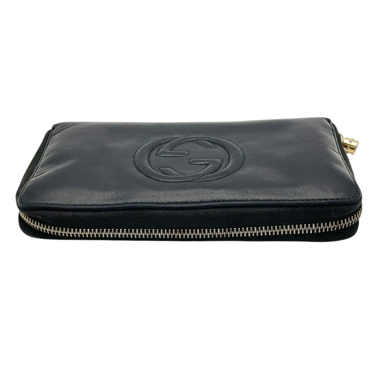 グッチ GUCCI ソーホー ラウンドファスナー長財布 ジップアラウンド ウォレット ロングウォレット 札入れ 小銭入れあり レザー 本革 ブラック 黒 ゴールド金具 GGロゴ インターロッキングG エレガント クラシック 定番 人気 レディース 女性 W5