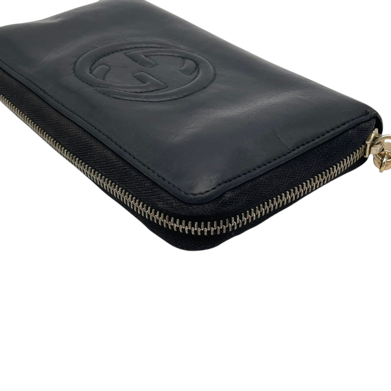 グッチ GUCCI ソーホー ラウンドファスナー長財布 ジップアラウンド ウォレット ロングウォレット 札入れ 小銭入れあり レザー 本革 ブラック 黒 ゴールド金具 GGロゴ インターロッキングG エレガント クラシック 定番 人気 レディース 女性 W5