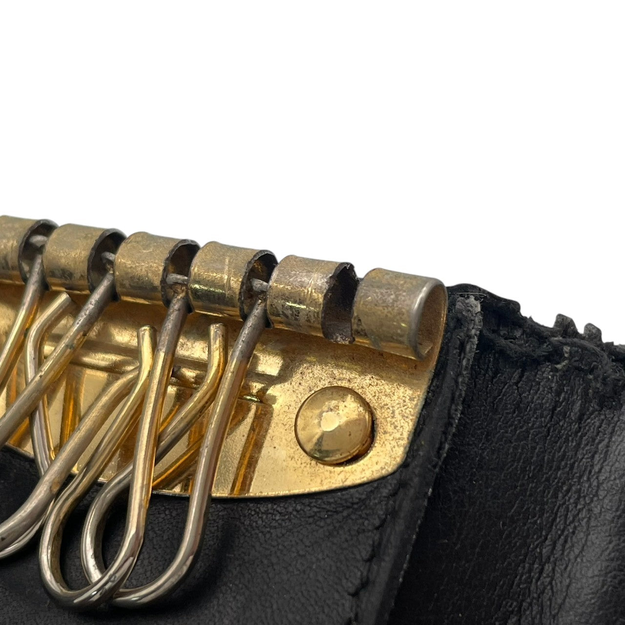 セリーヌ CELINE サークルロゴ ヴィンテージ キーケース 6連キーケース 鍵入れ 小物入れ レザー 本革 ブラック 黒 シルバー金具 エレガント クラシック レトロ レディース 女性 人気 定番 W5
