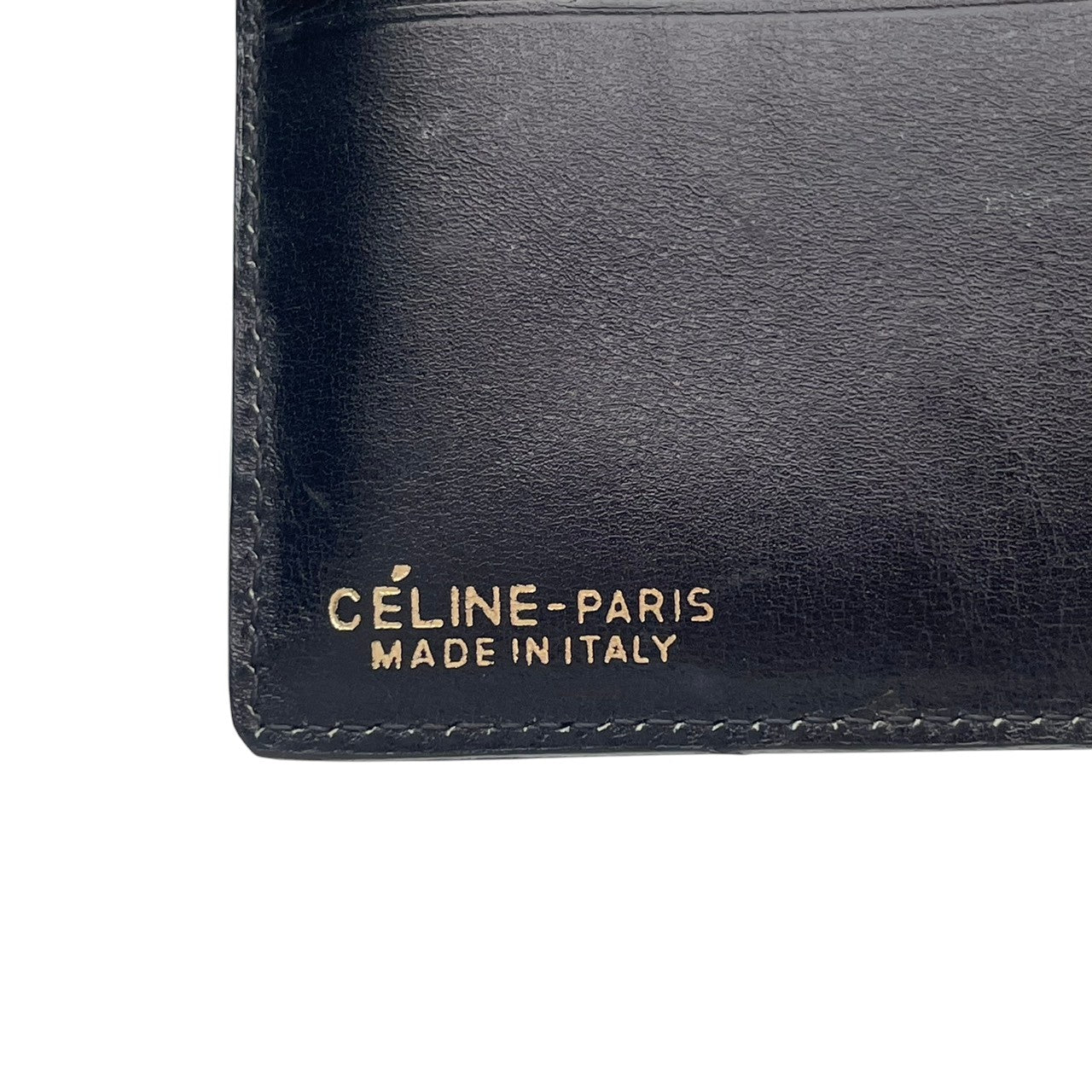 セリーヌ CELINE 馬車金具 ヴィンテージ レザー 二つ折り長財布 ブラック 黒 ゴールド金具 オールドセリーヌ エレガント クラシック レトロ レディース 女性 人気 定番 W5