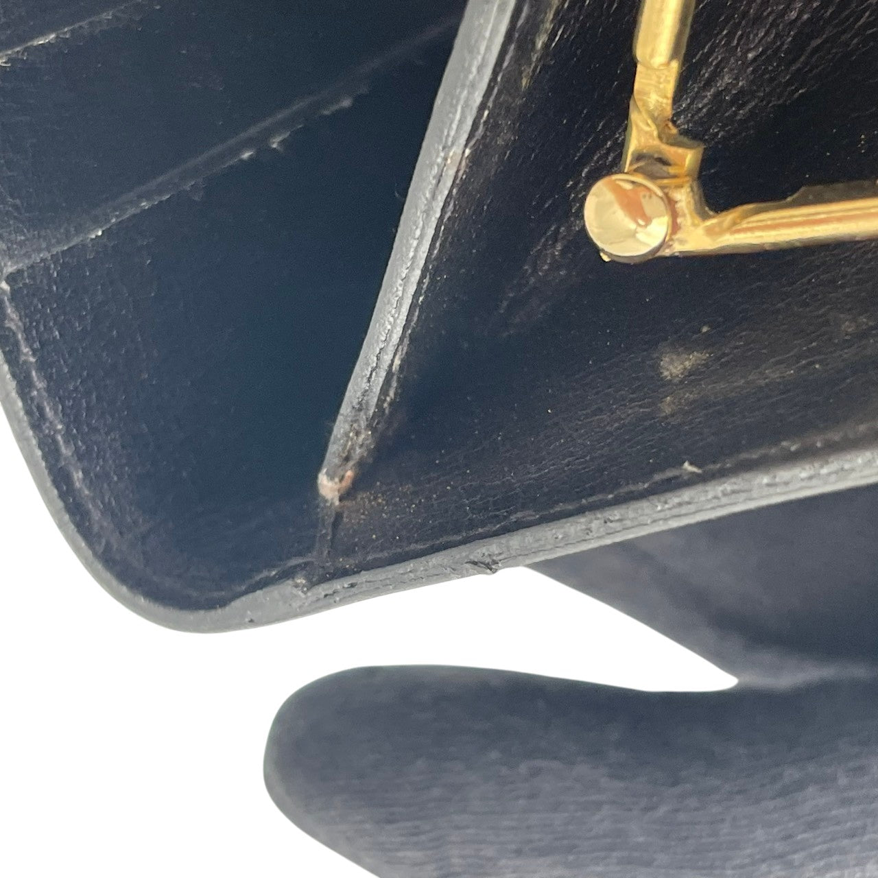 セリーヌ CELINE 馬車金具 ヴィンテージ レザー 二つ折り長財布 ブラック 黒 ゴールド金具 オールドセリーヌ エレガント クラシック レトロ レディース 女性 人気 定番 W5