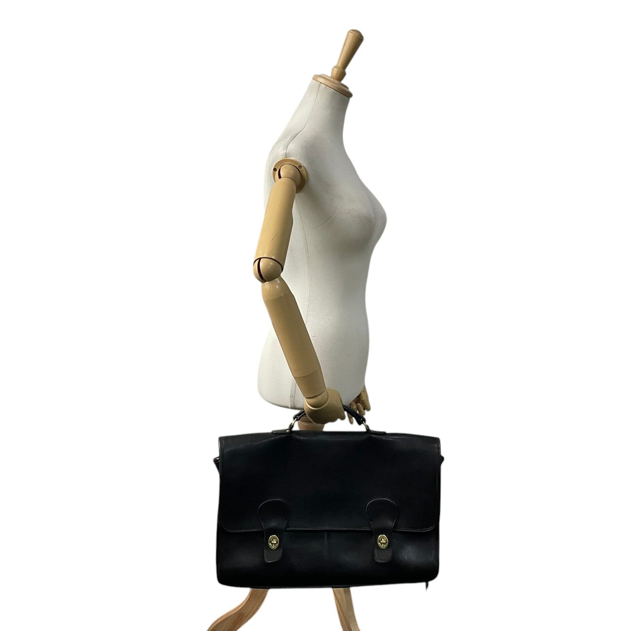 コーチ COACH オールドコーチ レザー ブリーフケース ビジネスバッグ 書類鞄 手提げ A4収納 本革 ブラック 黒 ゴールド金具 ヴィンテージ クラシック 通勤 メンズ レディース 0356-017 S66