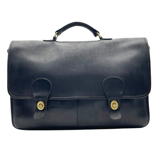 コーチ COACH オールドコーチ レザー ブリーフケース ビジネスバッグ 書類鞄 手提げ A4収納 本革 ブラック 黒 ゴールド金具 ヴィンテージ クラシック 通勤 メンズ レディース 0356-017 S66