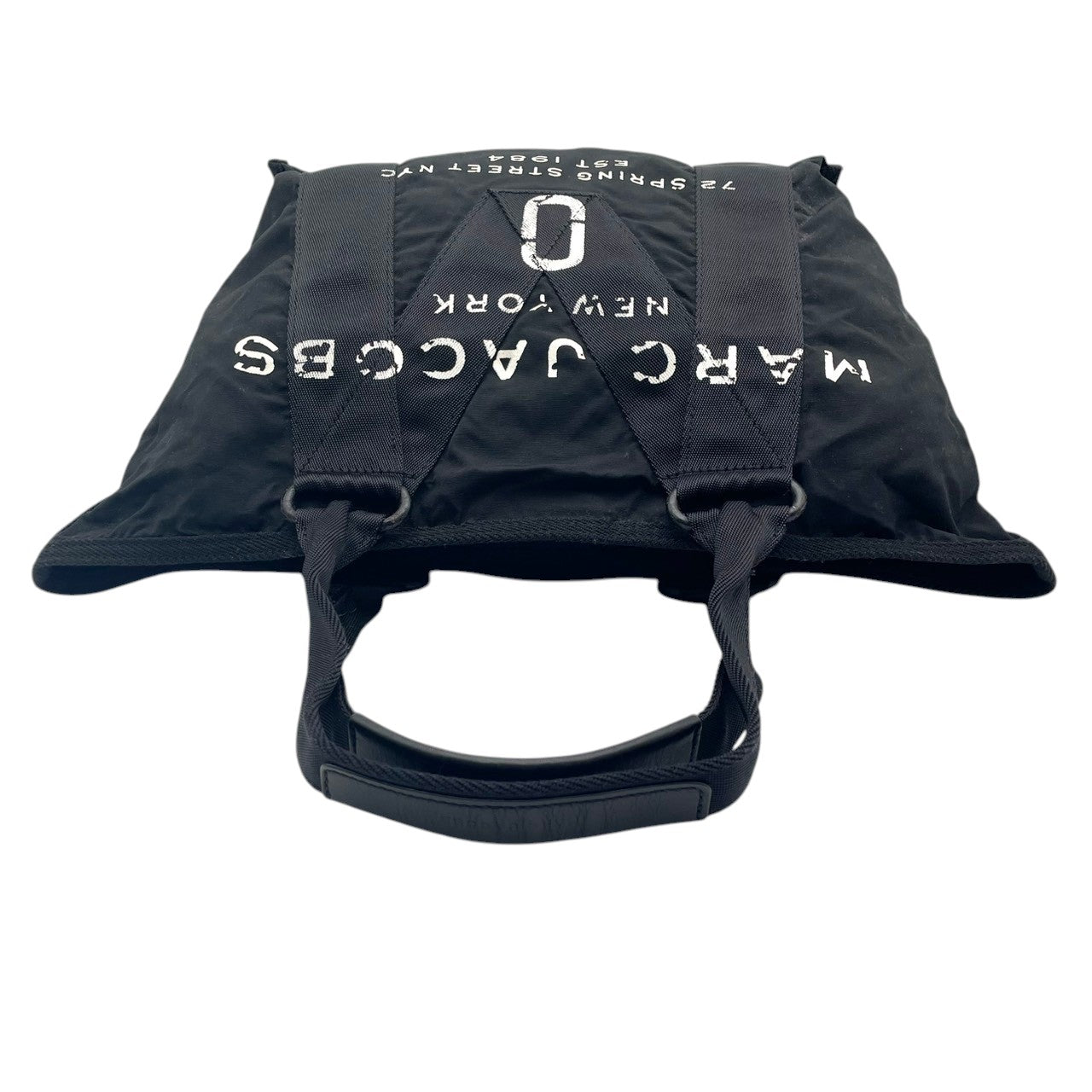 マークジェイコブス New Logo Tote ニュー ロゴ トート トートバッグ ハンドバッグ 手提げ A4収納 ナイロン ブラック 黒 ロゴプリント カジュアル デイリー 通勤 通学 レディース メンズ 人気 S3