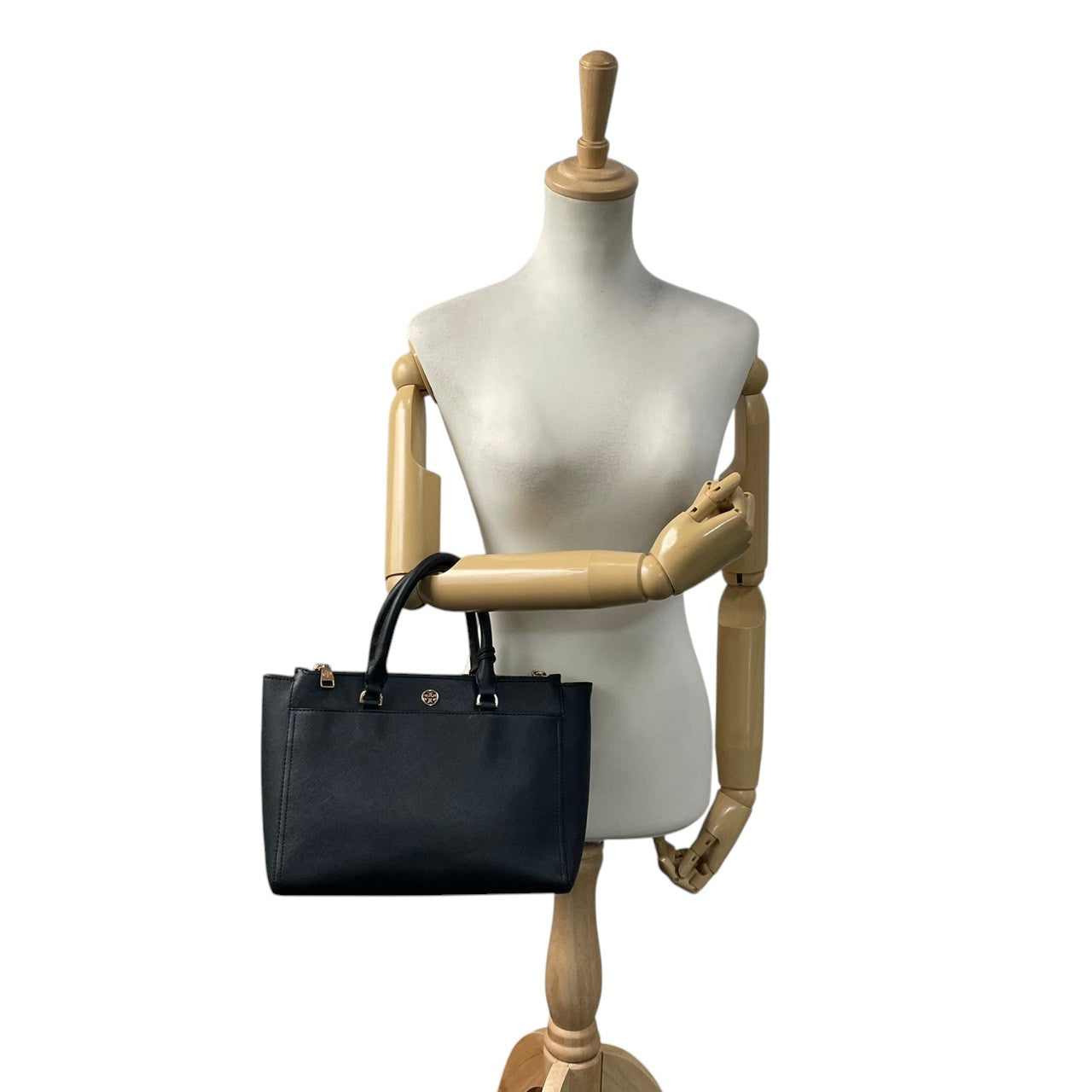トリーバーチ TORY BURCH ロビンソン スモール ダブルジップ トートバッグ ハンドバッグ ショルダーバッグ 2WAY レザー 本革 ブラック 黒 ゴールド金具 エレガント 通勤 通学 レディース 人気 S3