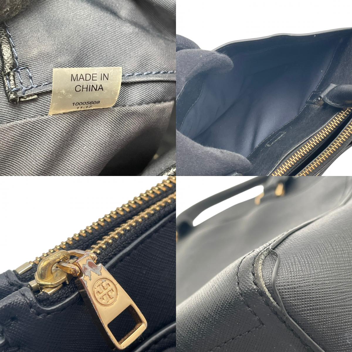 トリーバーチ TORY BURCH ロビンソン スモール ダブルジップ トートバッグ ハンドバッグ ショルダーバッグ 2WAY レザー 本革 ブラック 黒 ゴールド金具 エレガント 通勤 通学 レディース 人気 S3