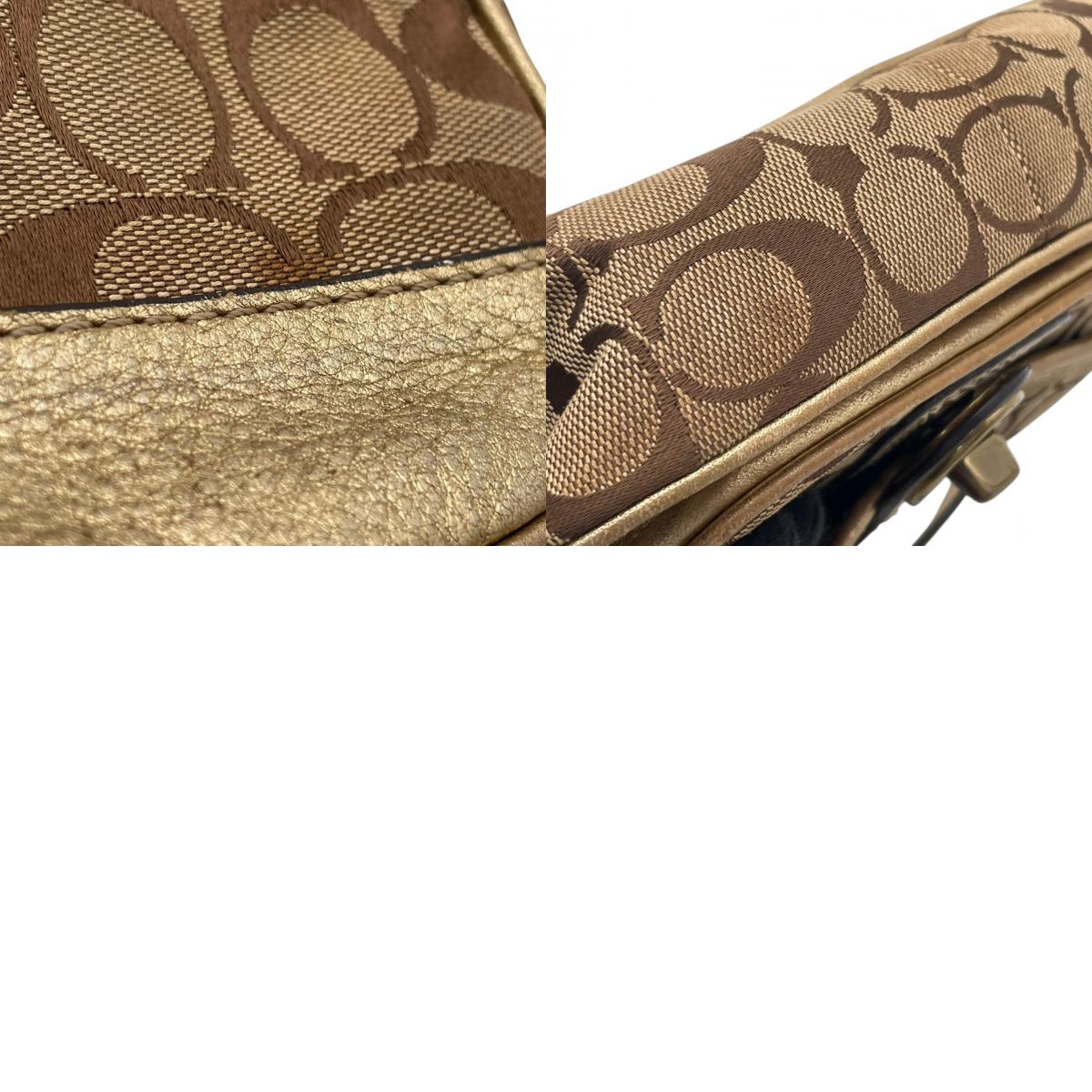 コーチ COACH シグネチャー ターンロック キャンバス レザー ショルダーバッグ 斜め掛け ベージュ ゴールド金具 エレガント カジュアル デイリー お出かけ レディース 女性 人気 定番 10566S S3