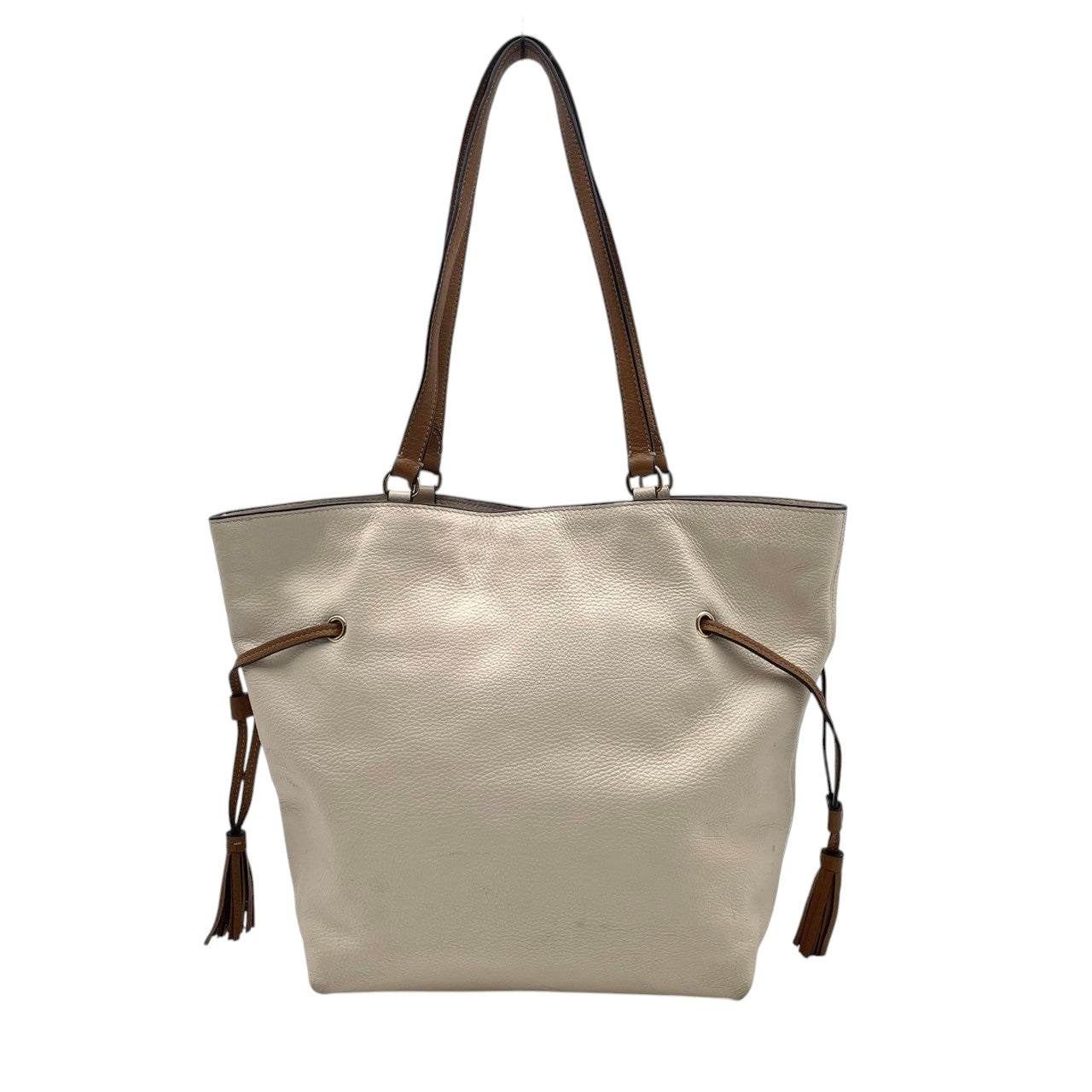 コーチ COACH アンディ トートバッグ ハンドバッグ 肩掛け A4収納 ペブルドレザー 本革 アイボリー ライトベージュ ブラウン ゴールド金具 エンボス 馬車ロゴ チャーム付き エレガント デイリー 通勤 通学 レディース 女性 人気 CA165 S3