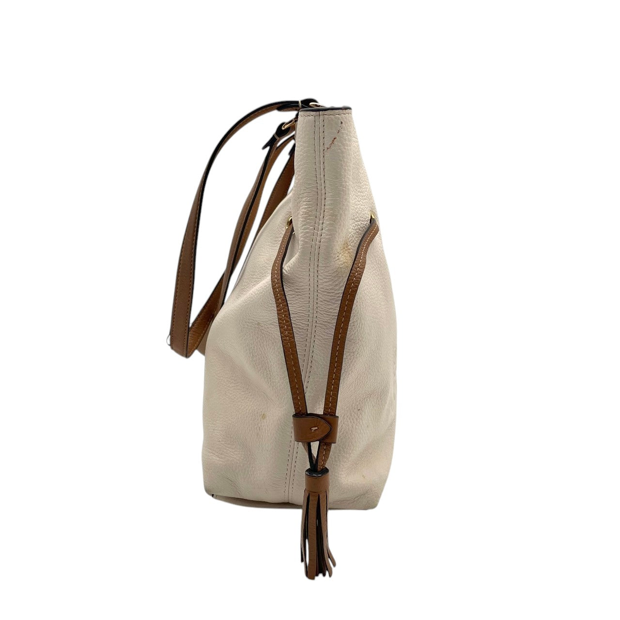 コーチ COACH アンディ トートバッグ ハンドバッグ 肩掛け A4収納 ペブルドレザー 本革 アイボリー ライトベージュ ブラウン ゴールド金具 エンボス 馬車ロゴ チャーム付き エレガント デイリー 通勤 通学 レディース 女性 人気 CA165 S3