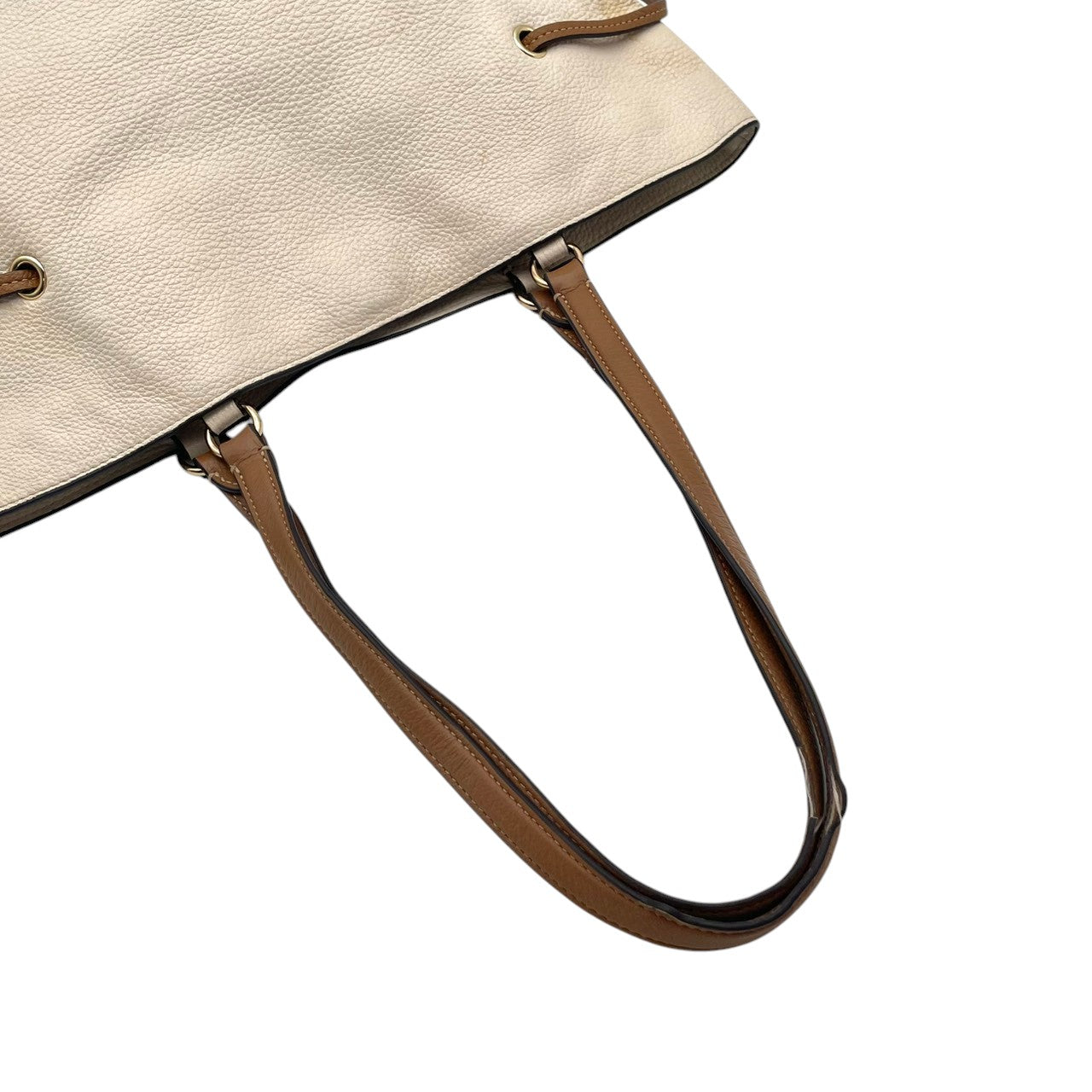 コーチ COACH アンディ トートバッグ ハンドバッグ 肩掛け A4収納 ペブルドレザー 本革 アイボリー ライトベージュ ブラウン ゴールド金具 エンボス 馬車ロゴ チャーム付き エレガント デイリー 通勤 通学 レディース 女性 人気 CA165 S3