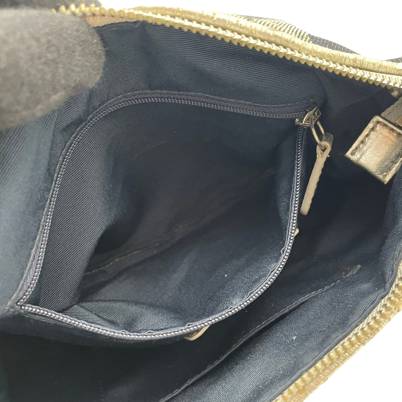 コーチ COACH シグネチャー ストライプ デミ クロスボディ ショルダーバッグ ハンドバッグ 2WAY キャンバス レザー ネイビー シルバー メタリック シルバー金具 エレガント カジュアル お出かけ レディース 女性 人気 定番 F17439 S3